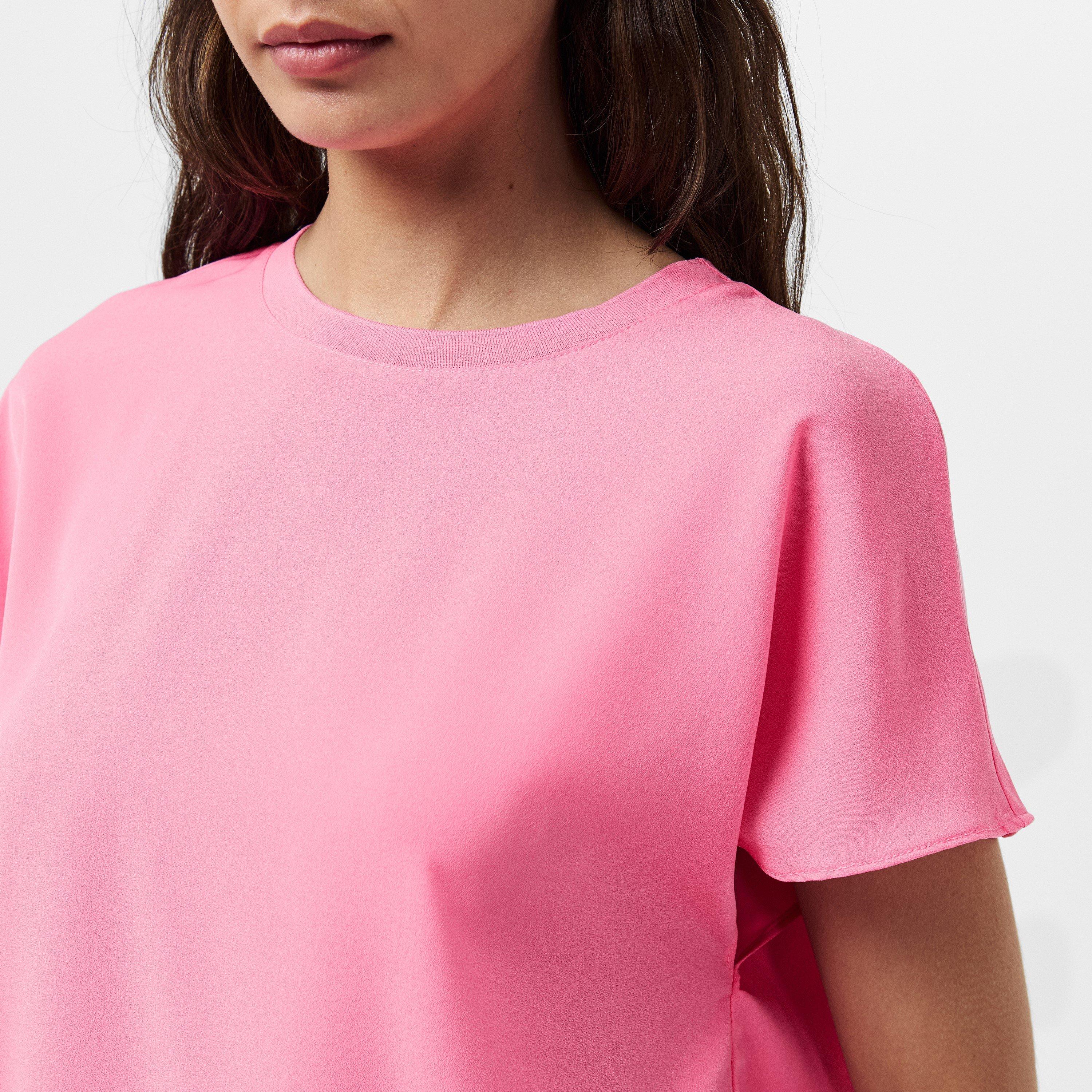 60-Aurora Pink - French Connection - Women's Crepe Crew Neck T-Shirt - 5