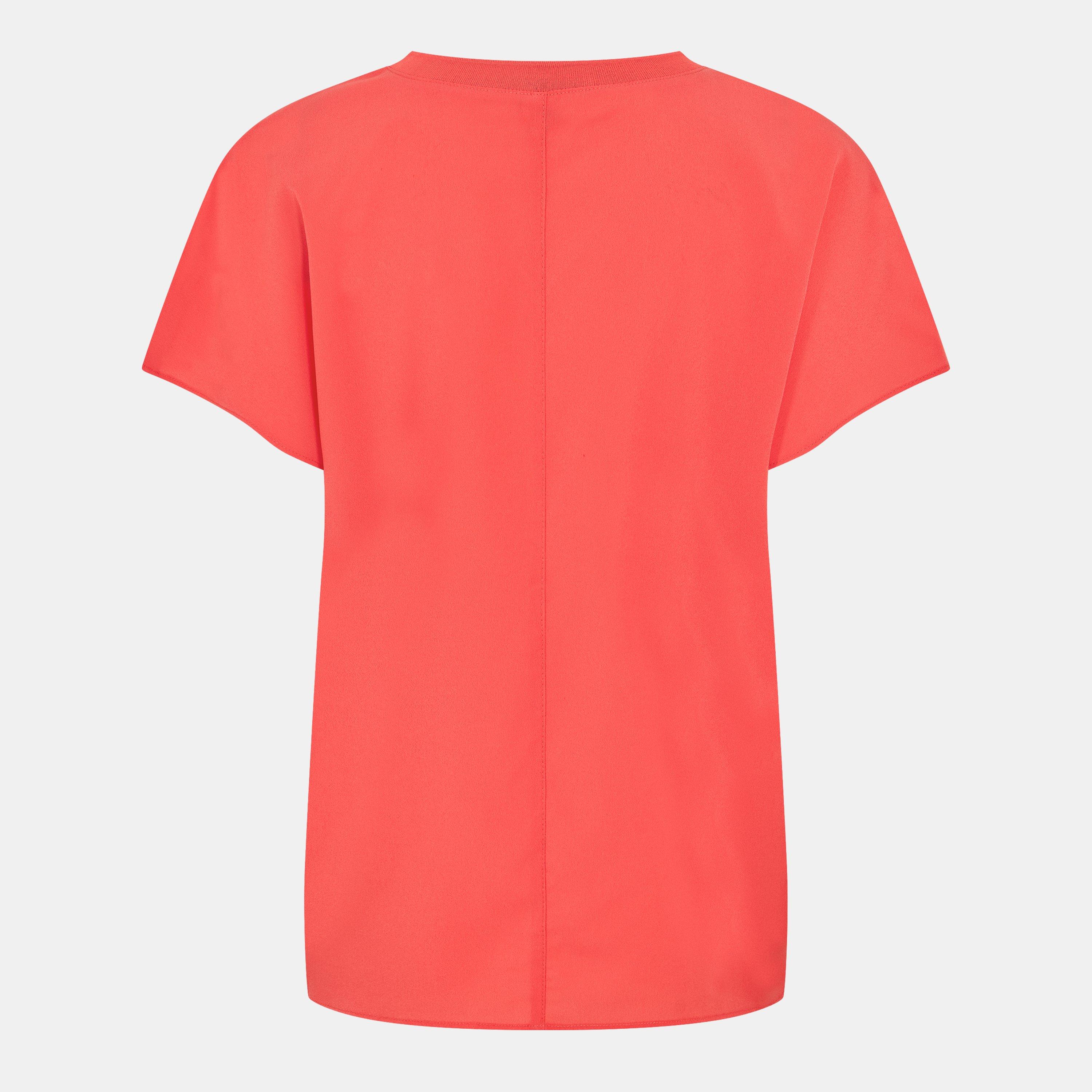Cayenne Rød - French Connection - Women's Crepe Crew Neck T-Shirt - 2
