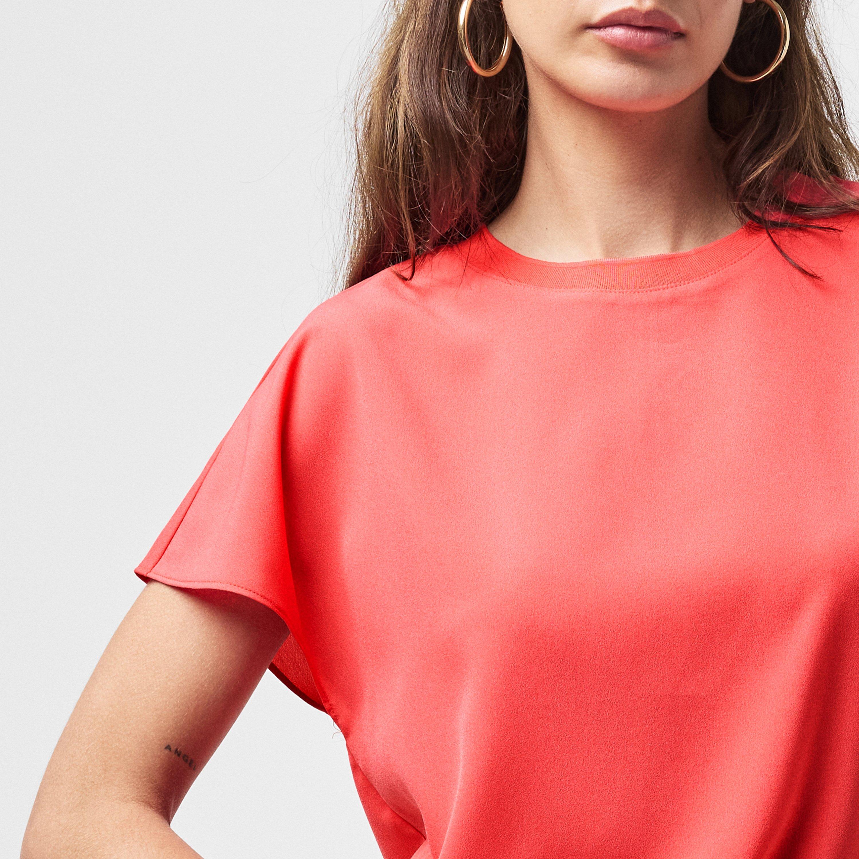 Cayenne Rød - French Connection - Women's Crepe Crew Neck T-Shirt - 5