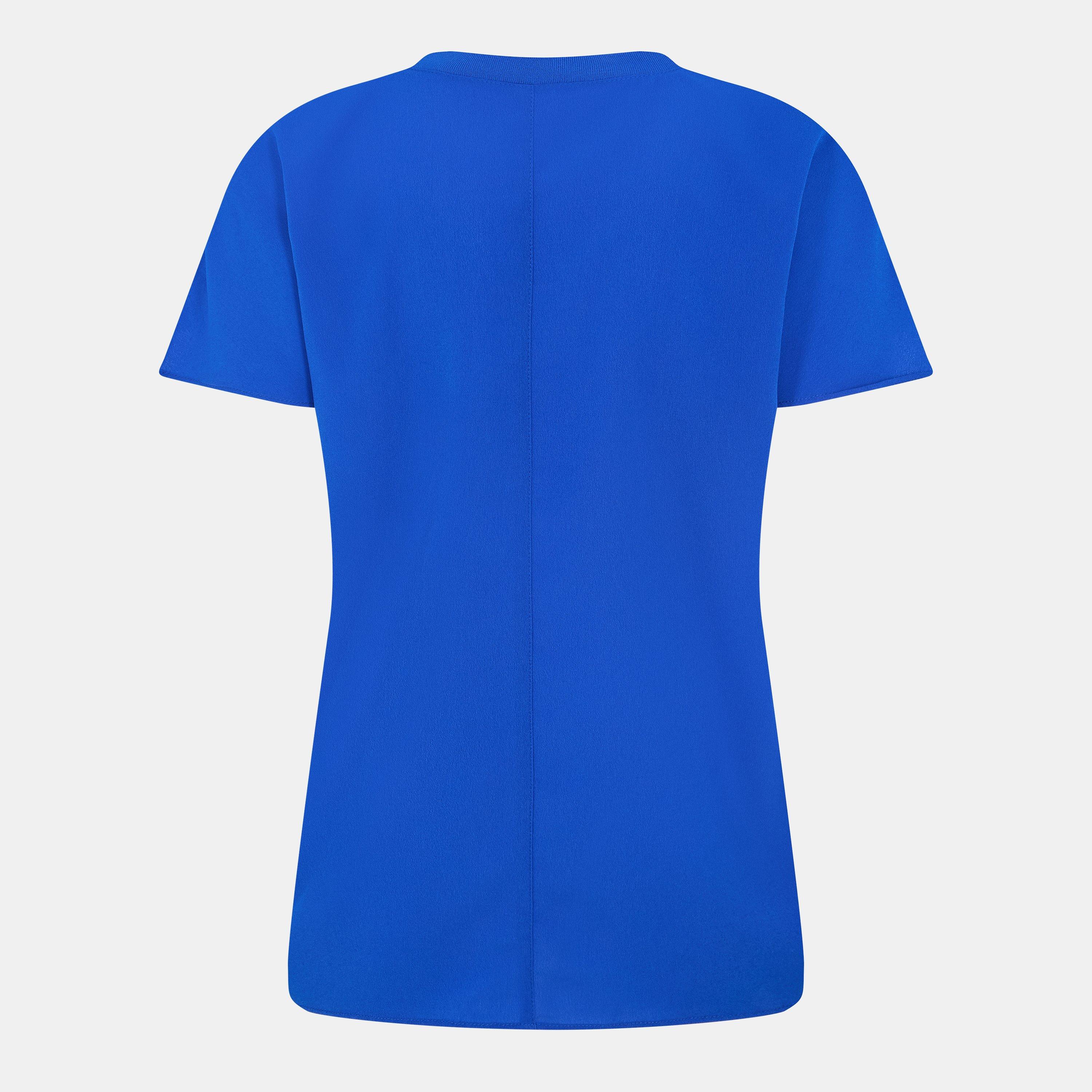 Sapphire Blue - French Connection - Women's Crepe Crew Neck T-Shirt - 2