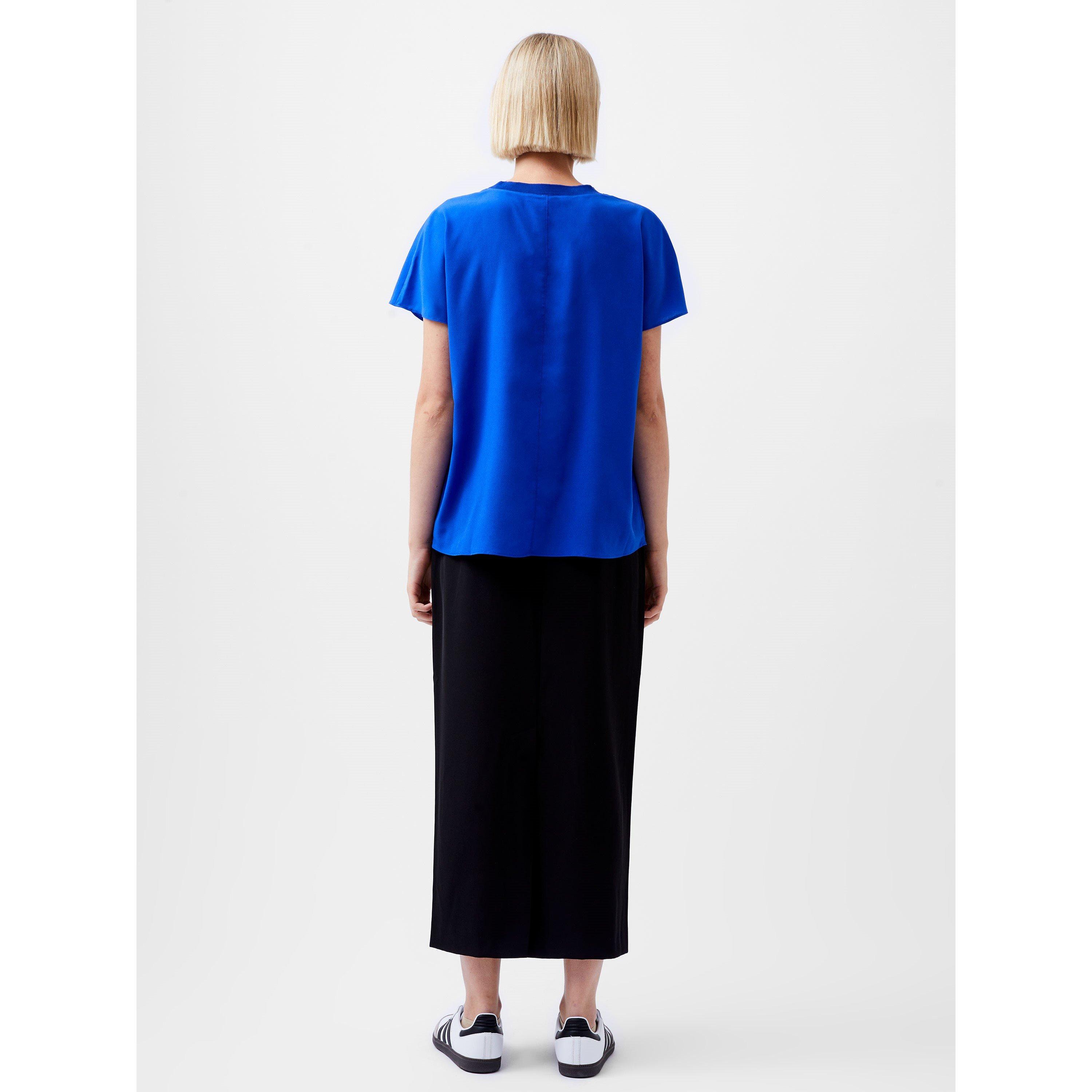 Sapphire Blue - French Connection - Women's Crepe Crew Neck T-Shirt - 3