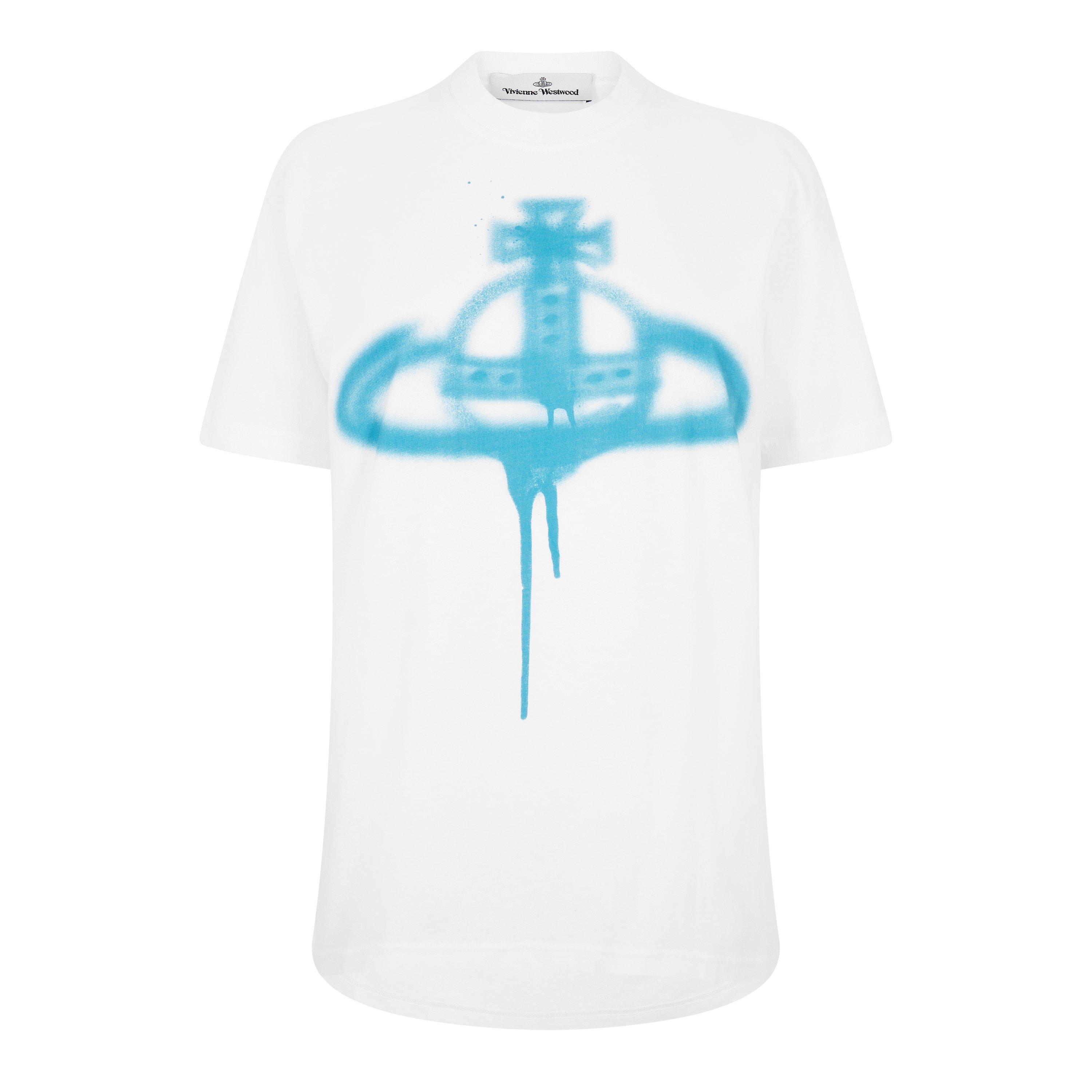 White/Blue - Vivienne Westwood - Spray Orb T-Shirt - 5