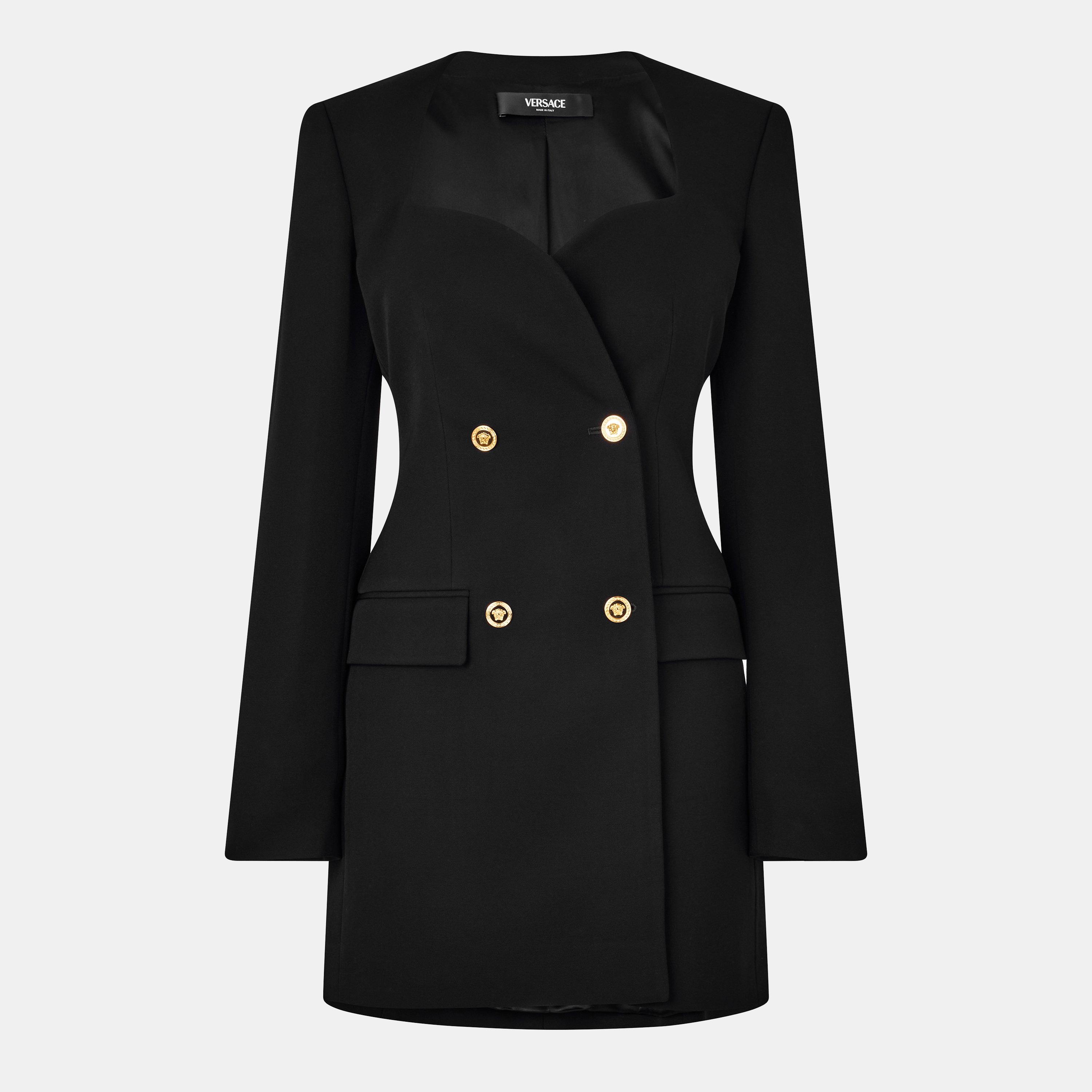 Black - Versace - Womens Blazer Mini Dress - 1