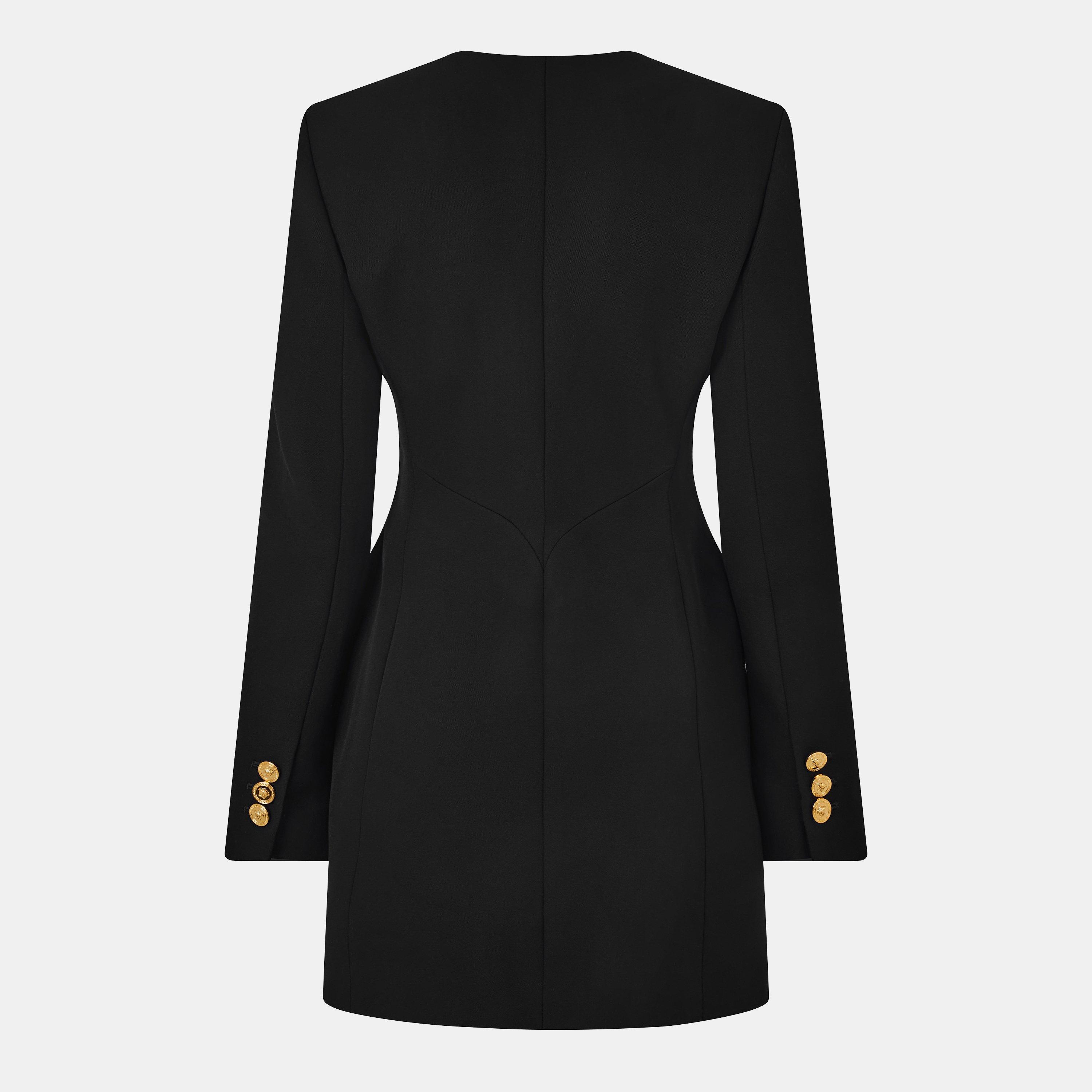 Black - Versace - Womens Blazer Mini Dress - 2