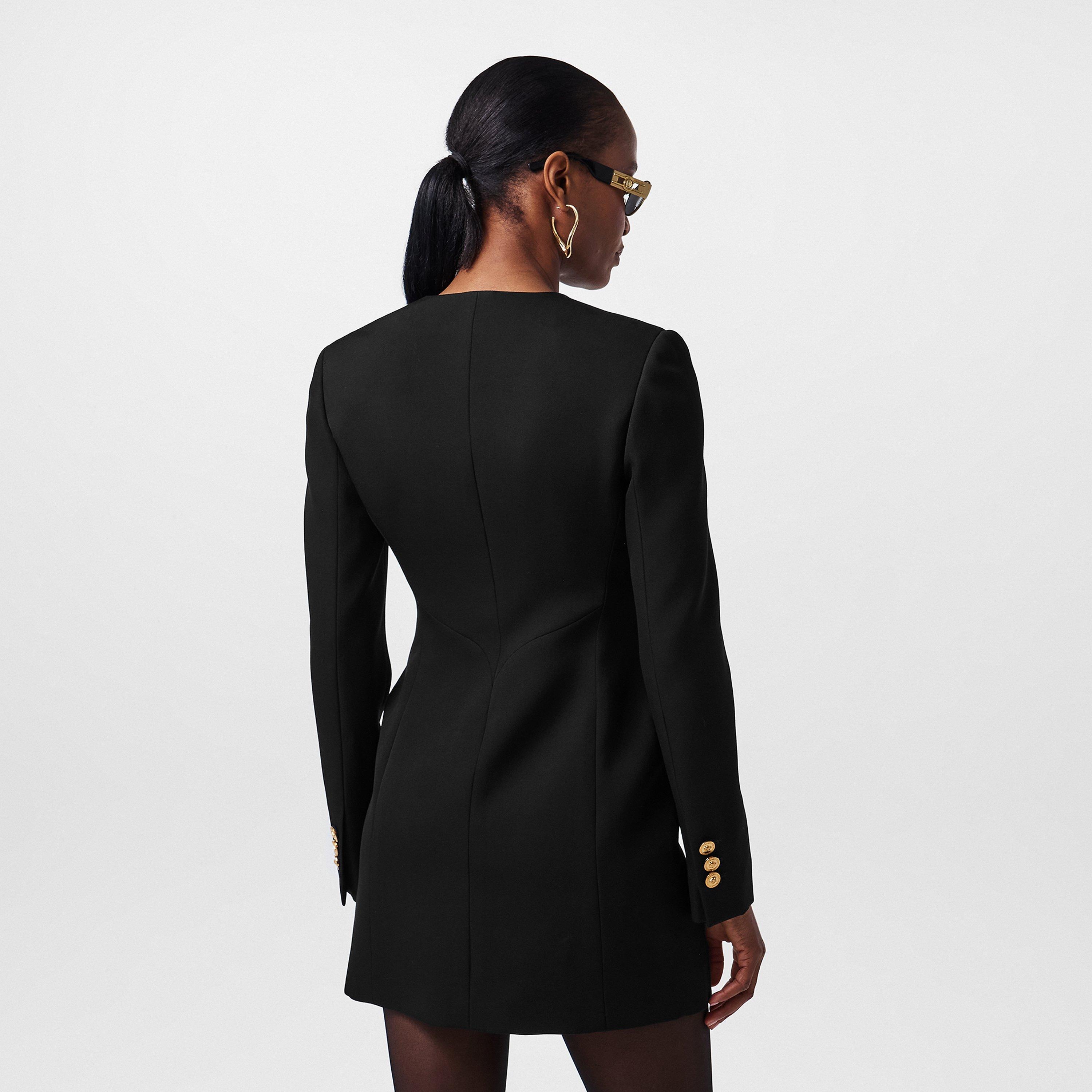 Black - Versace - Womens Blazer Mini Dress - 4