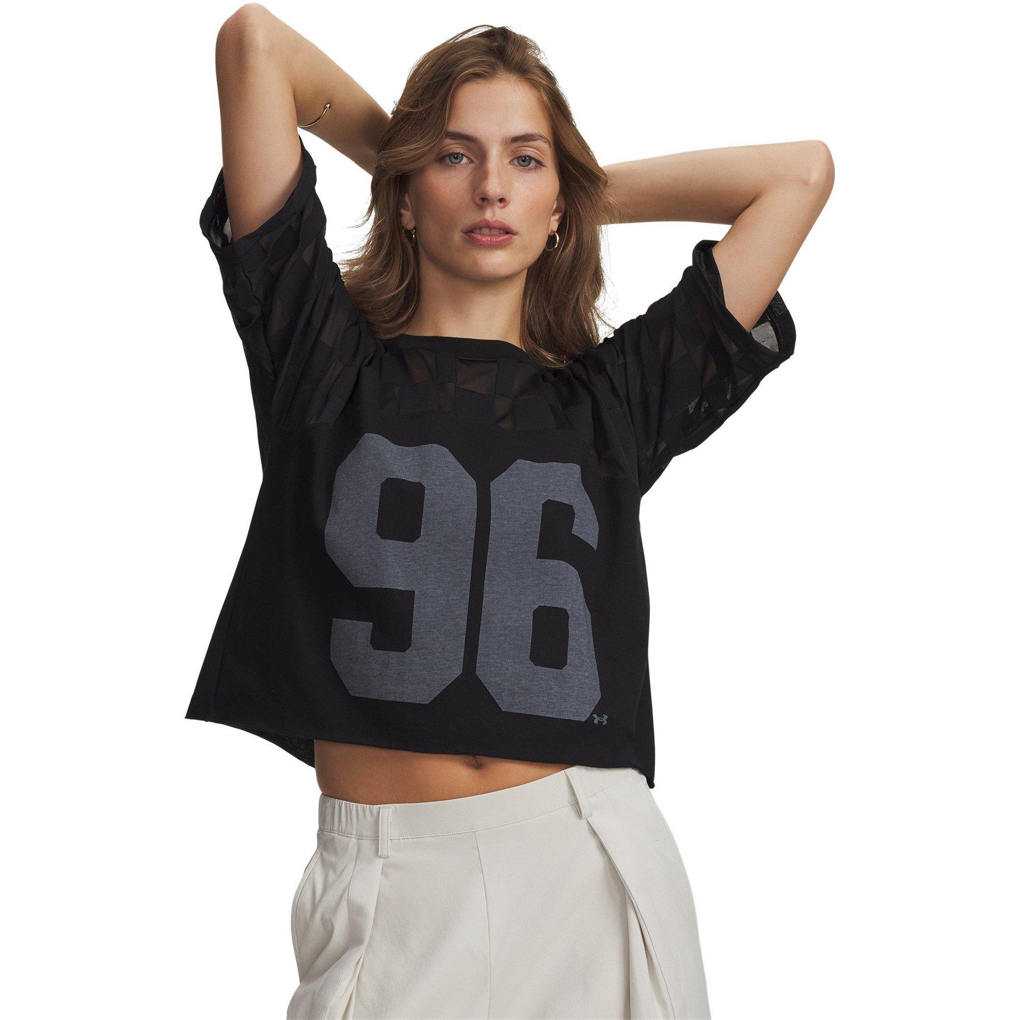 Black/White - Under Armour - Womens Burnout 96 T-Shirt - 1