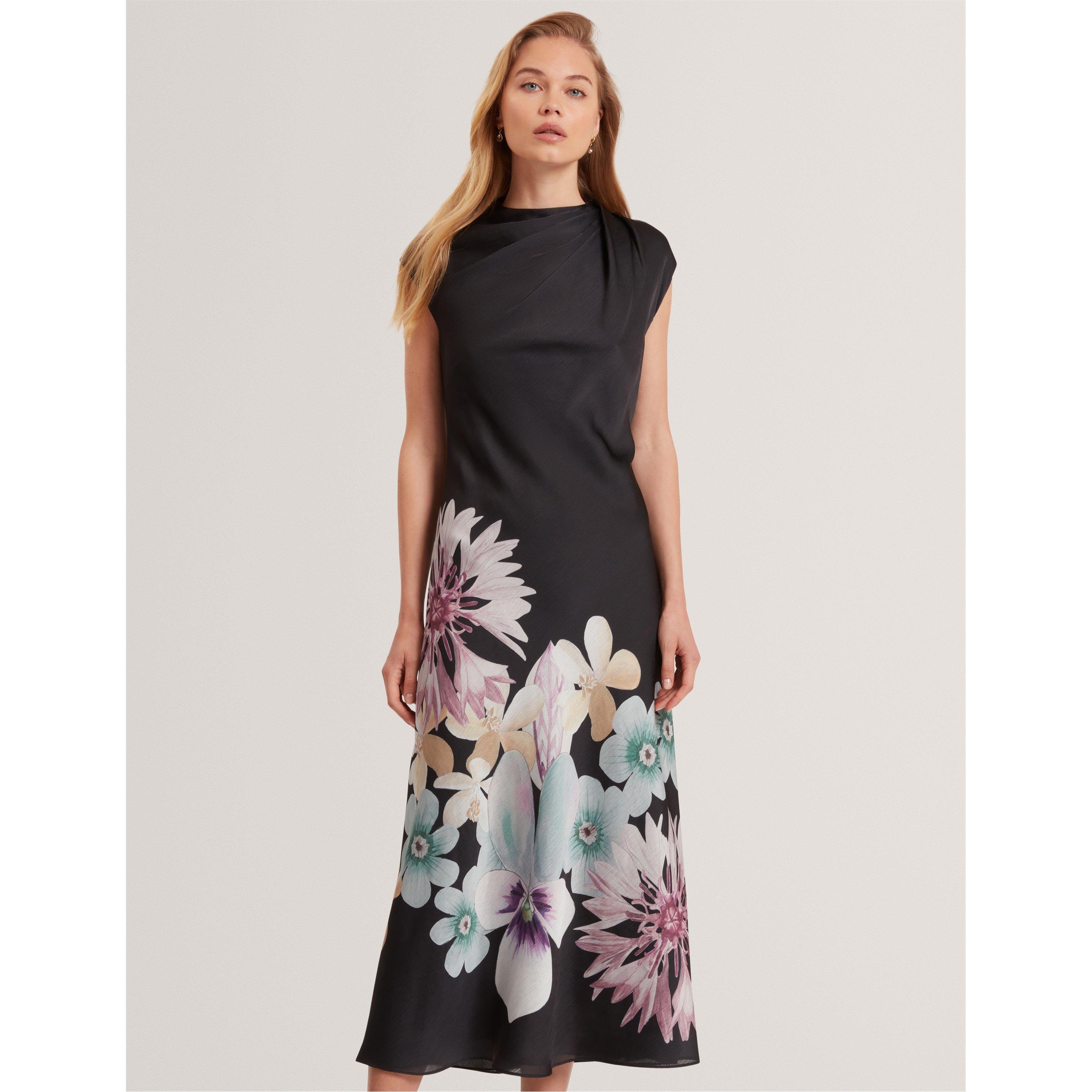 Schwarz - Ted Baker - Ted Drape midi dress Ld54 - 2