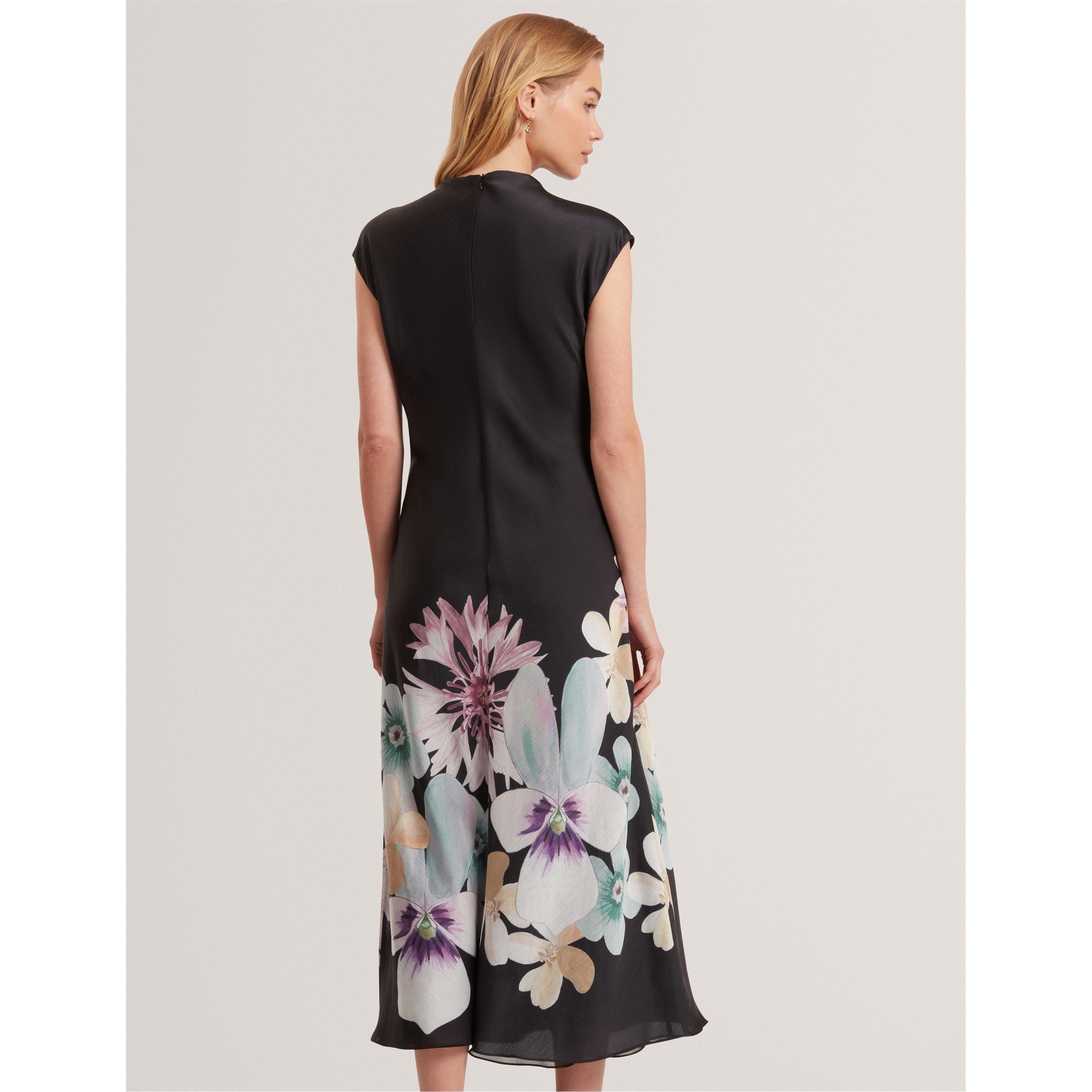 Schwarz - Ted Baker - Ted Drape midi dress Ld54 - 3