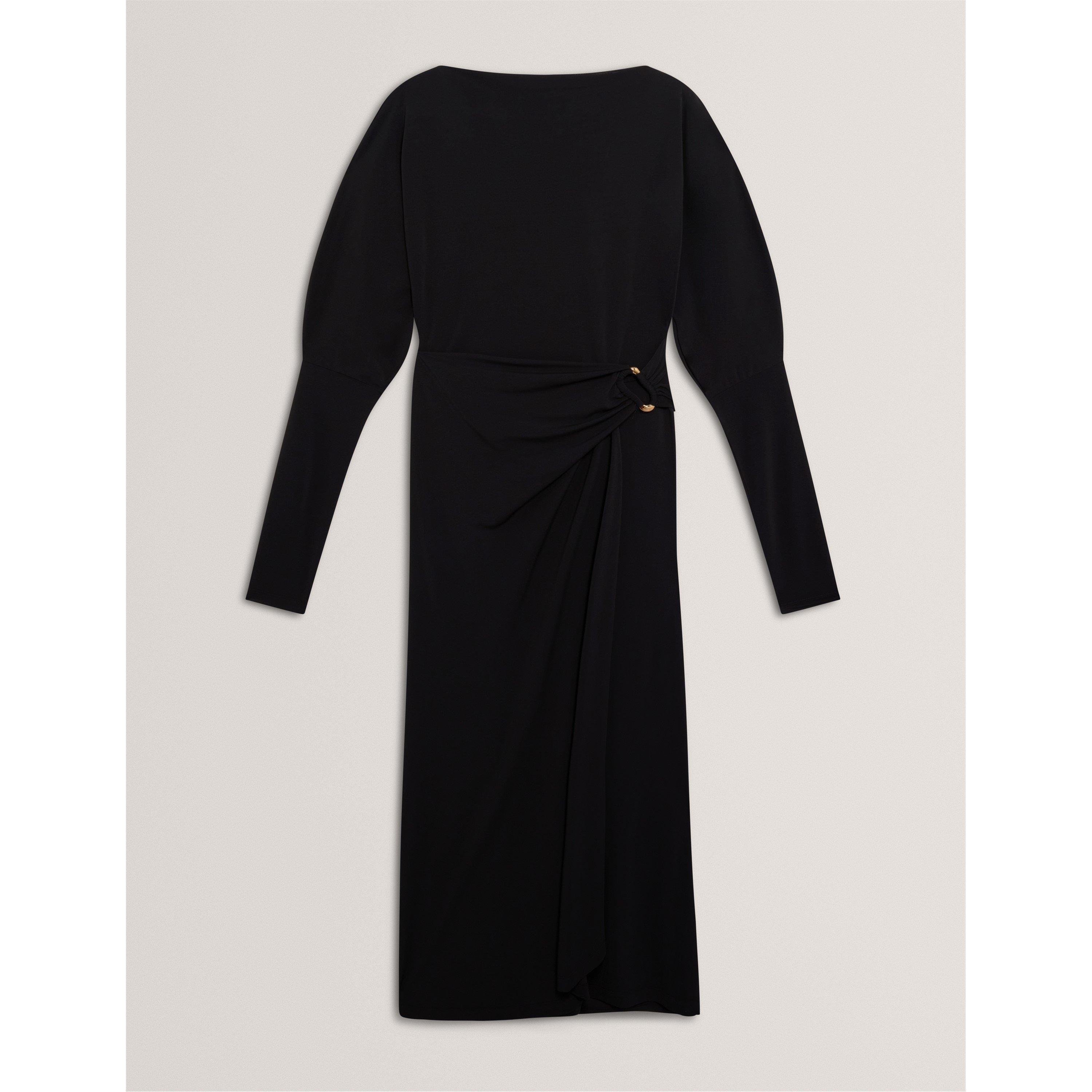 Black - Ted Baker - Women's Midi Wrap Dress - 1
