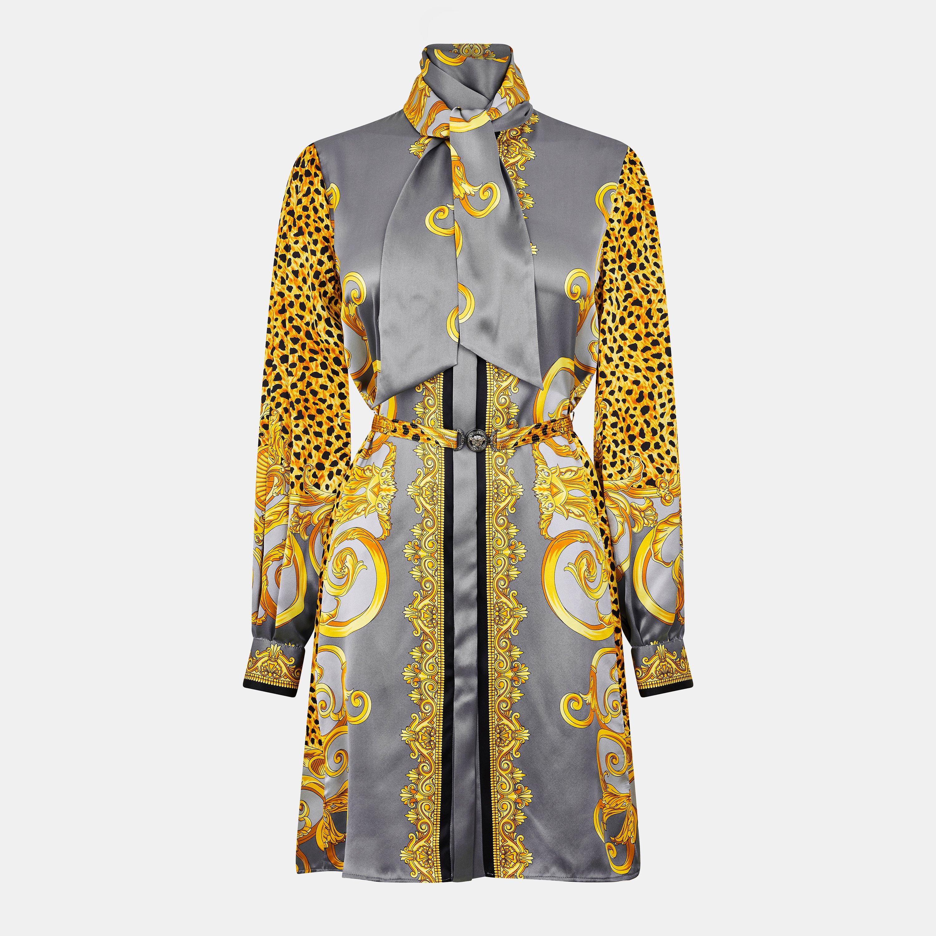 Elephant Grey - Versace - Women's Mini Dress - 2