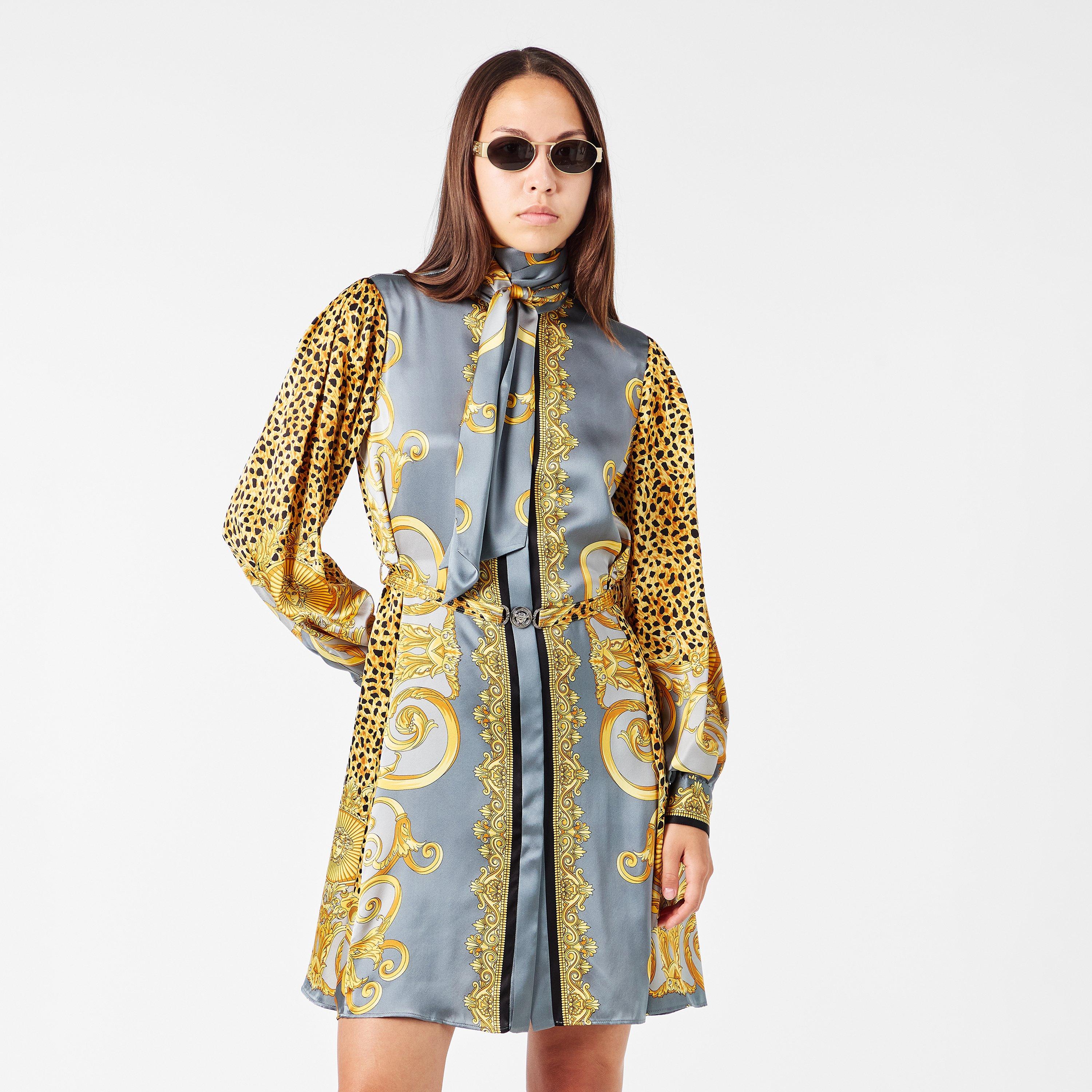 Elephant Grey - Versace - Women's Mini Dress - 3