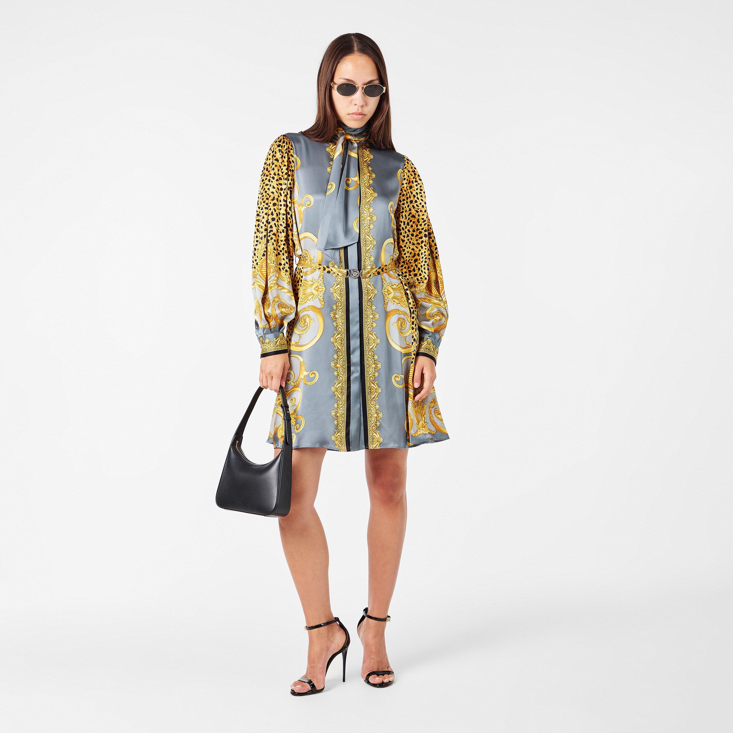 Elephant Grey - Versace - Women's Mini Dress - 6