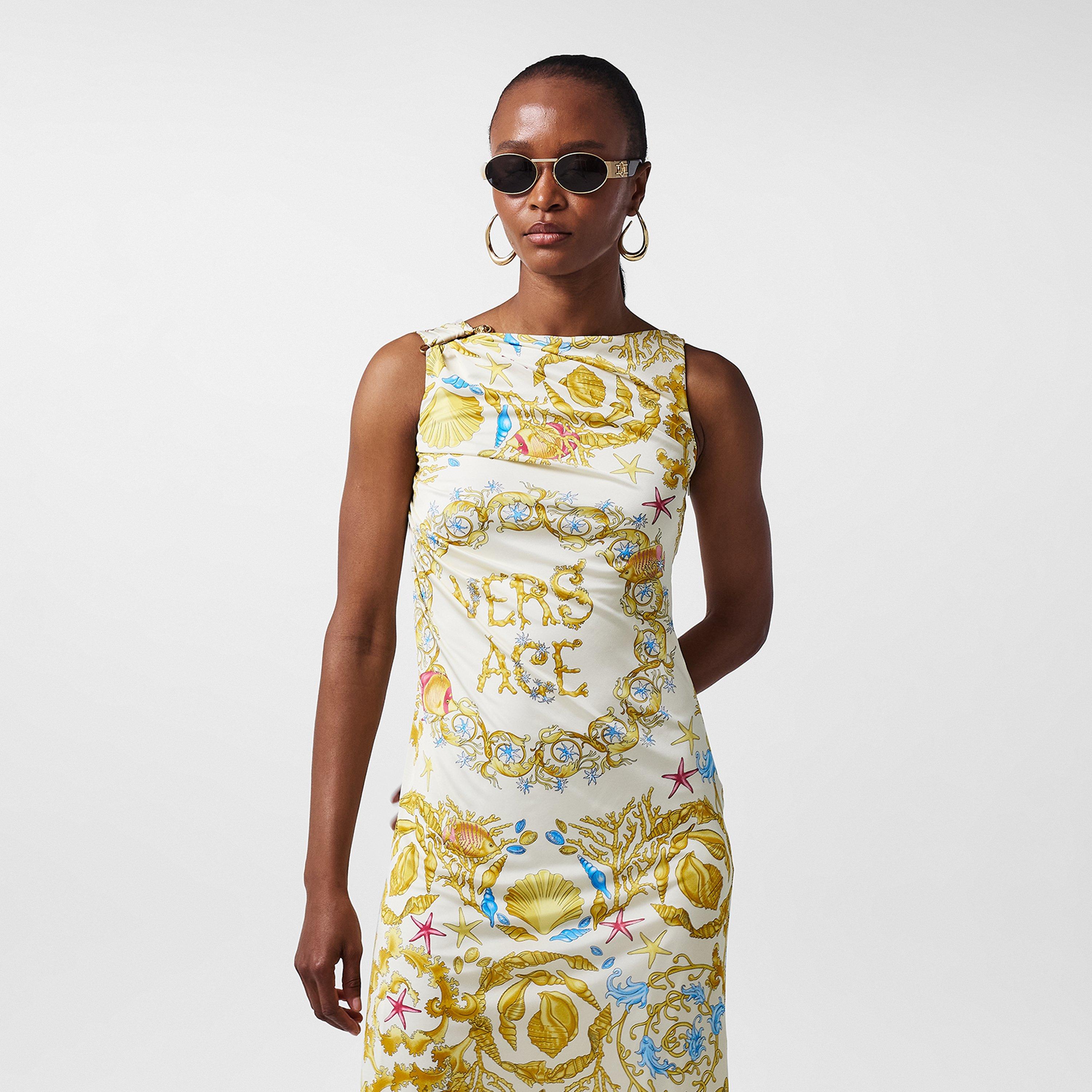 Eggshell - Versace - Women's Barocco Mini Dress - 3