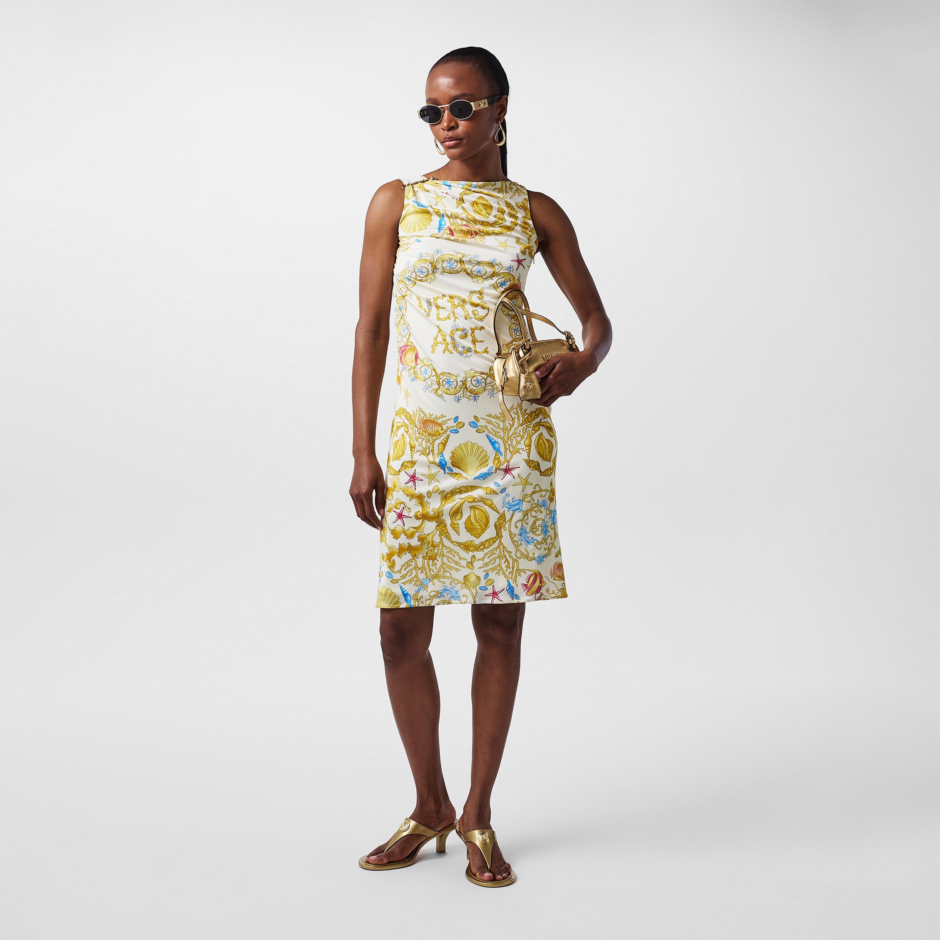 Eggshell - Versace - Women's Barocco Mini Dress - 6