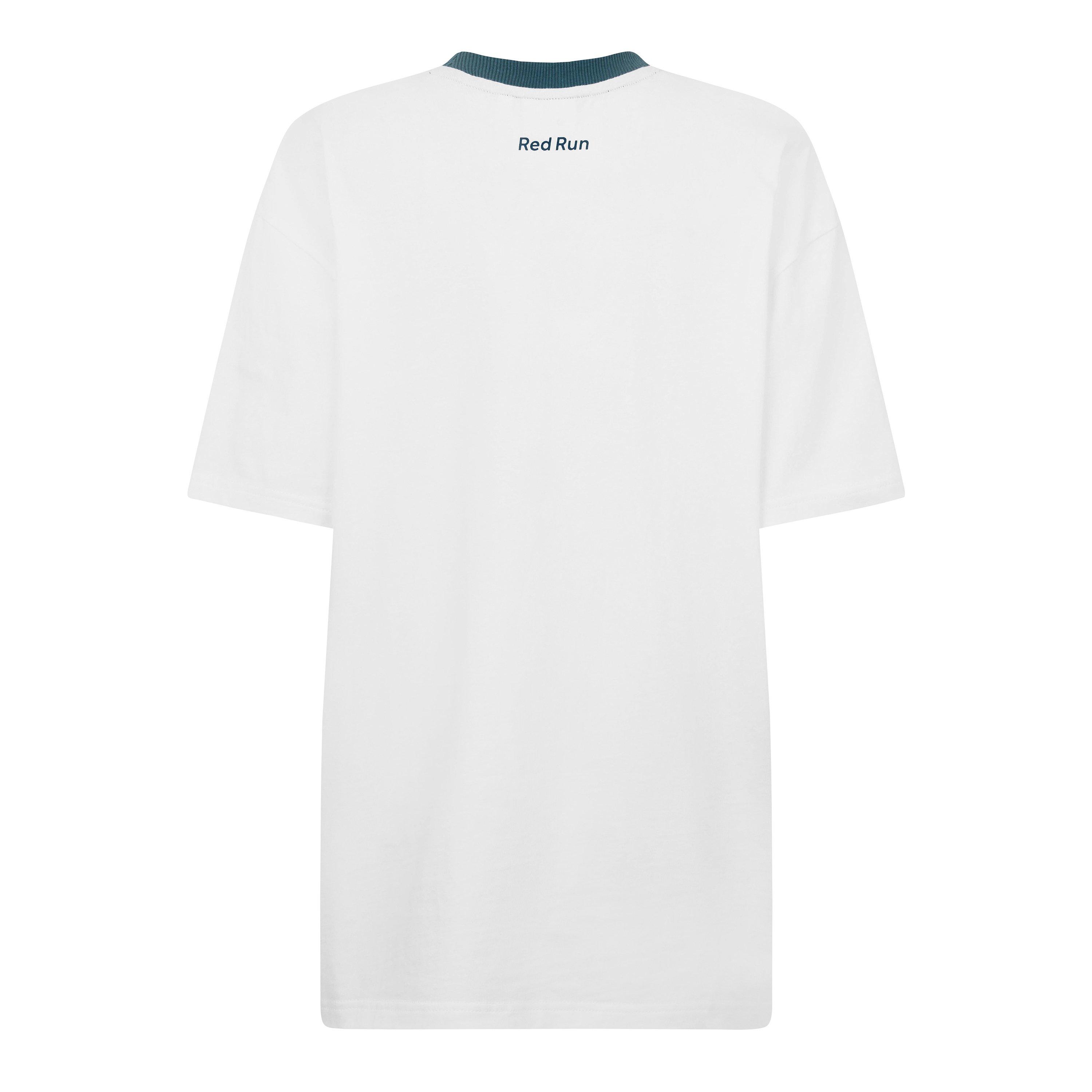 White - Red Run - Womens Skyline Oversized Graphic T-Shirt - 2