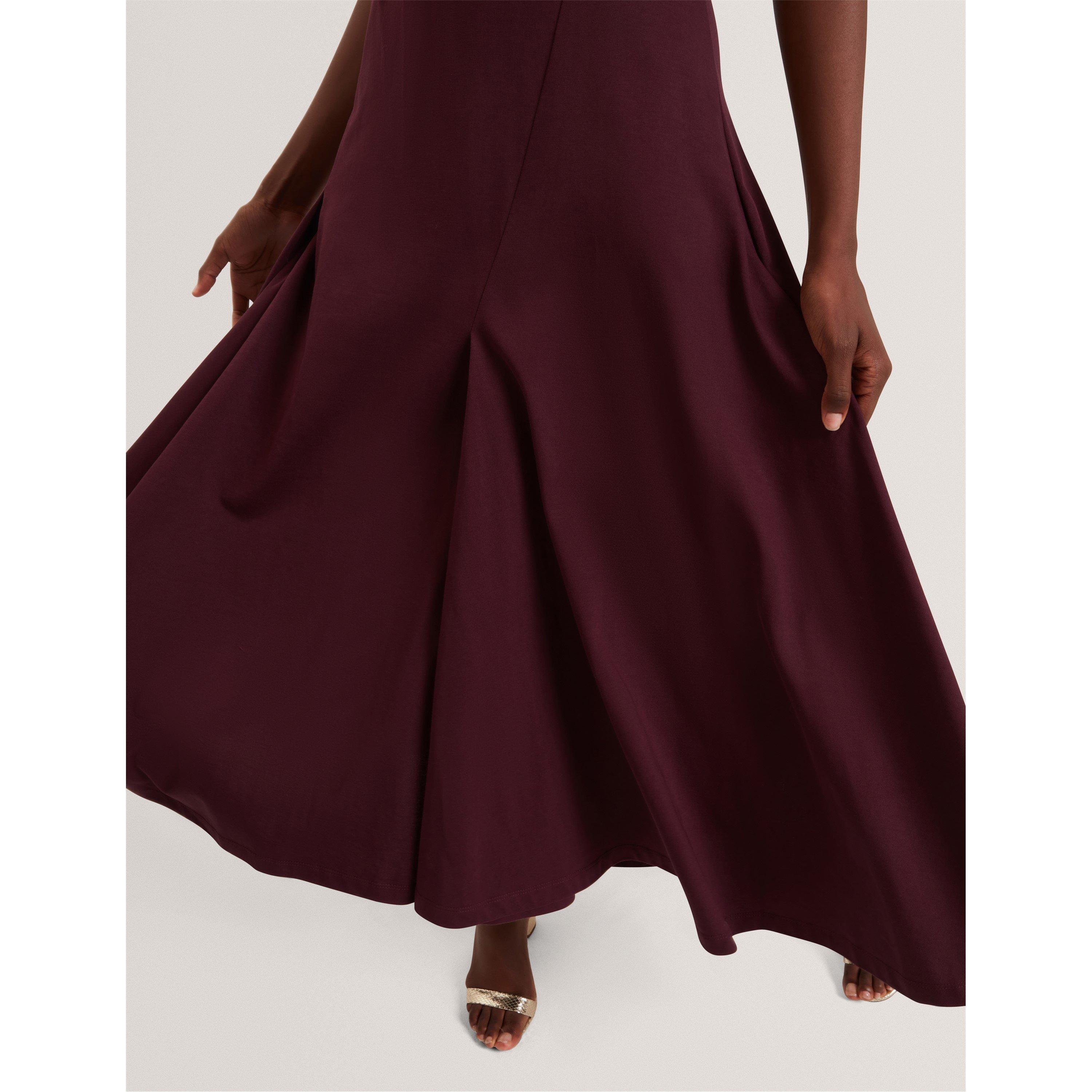 Rosso scuro - Ted Baker - Women's Mixed Midi Tea Dress - 4