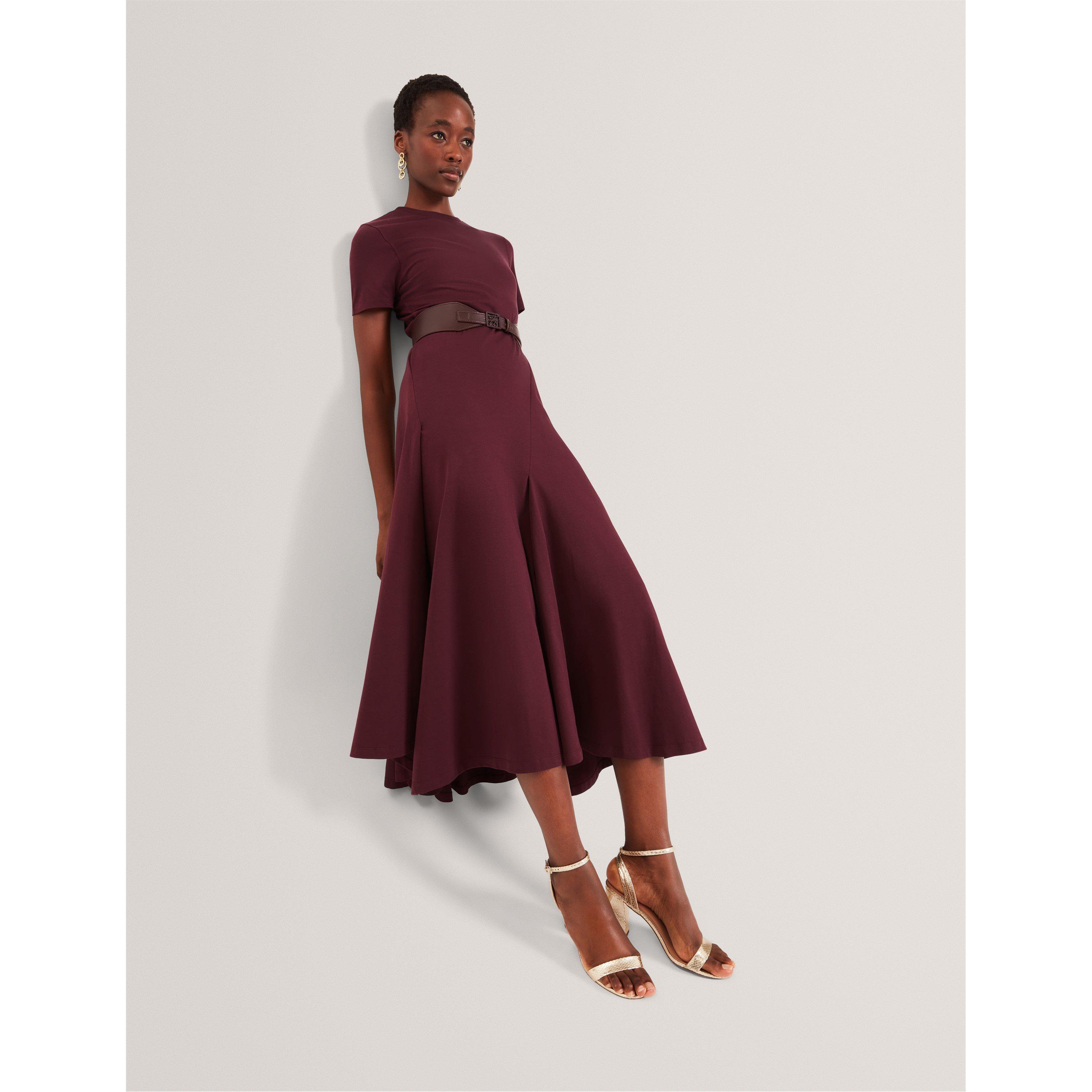 Rosso scuro - Ted Baker - Women's Mixed Midi Tea Dress - 5