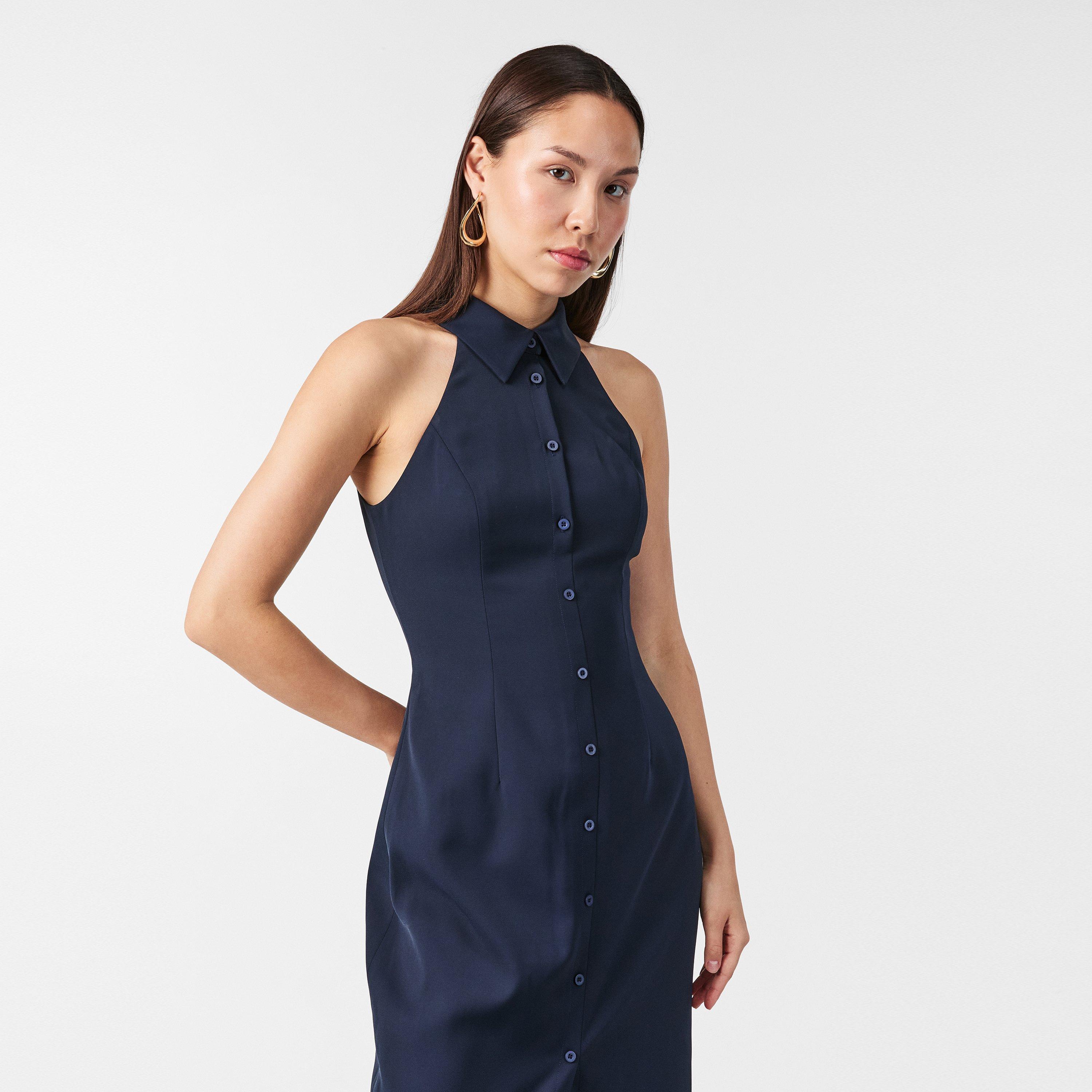 Navy - Odd Muse - The Ultimate Muse Collar Maxi Dress - 3