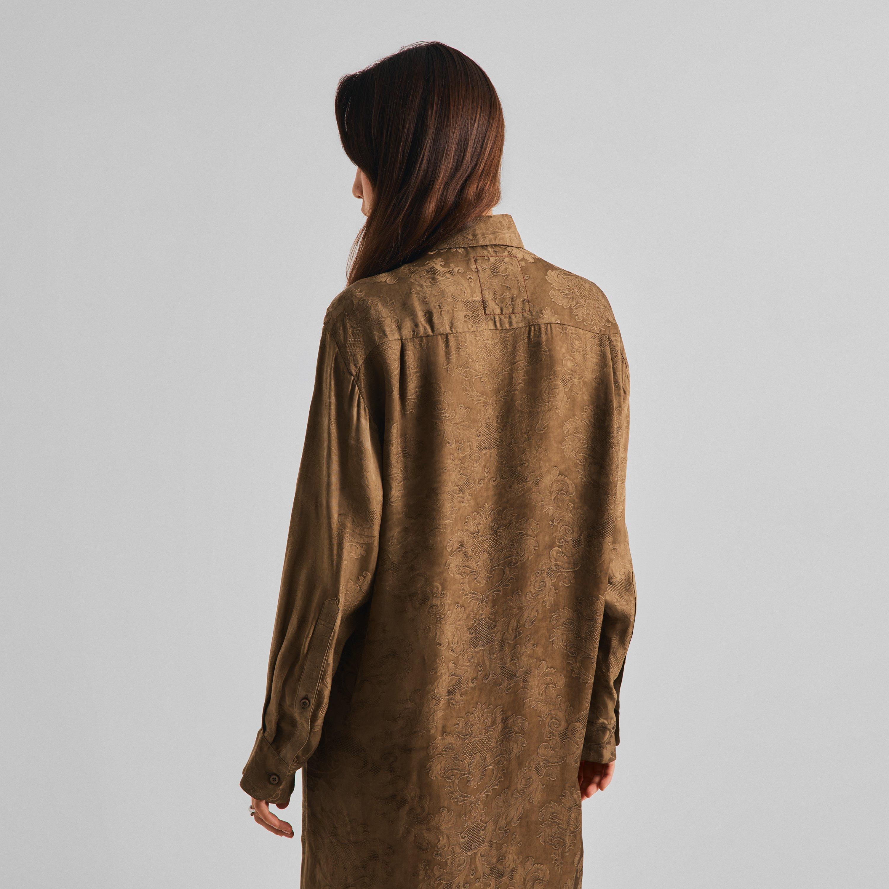 Mustard - Uma Wang - Women's Amare Long-Sleeve Shirt-Dress - 4
