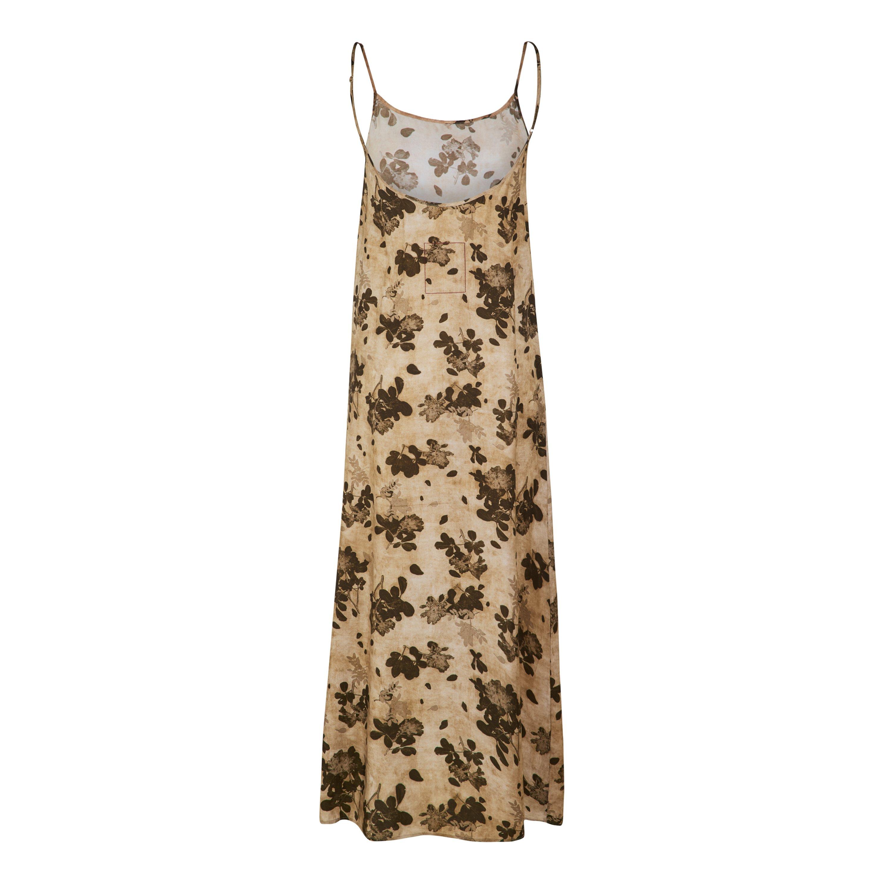 Tan/Brown - Uma Wang - Women's Anaya Floral Viscose Maxi Dress - 2