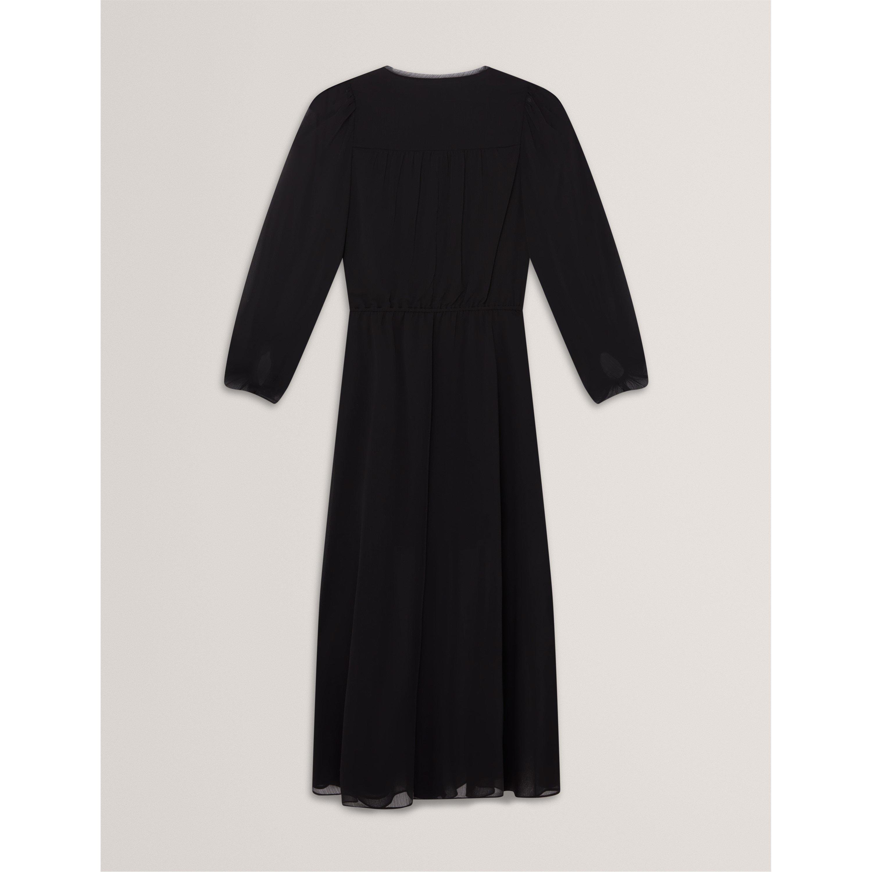 Black - Ted Baker - Women's Print Midi Tea Dress - 2