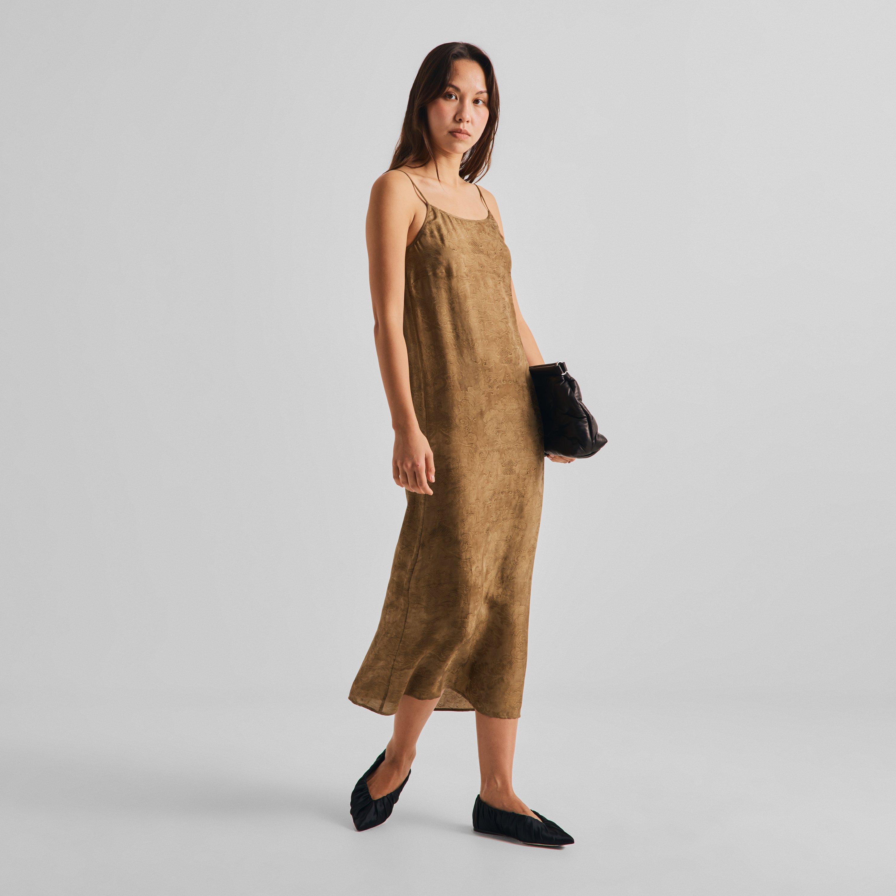 Mustard - Uma Wang - Women's Anaya Sheen Jacquard Viscose Maxi Dress - 6