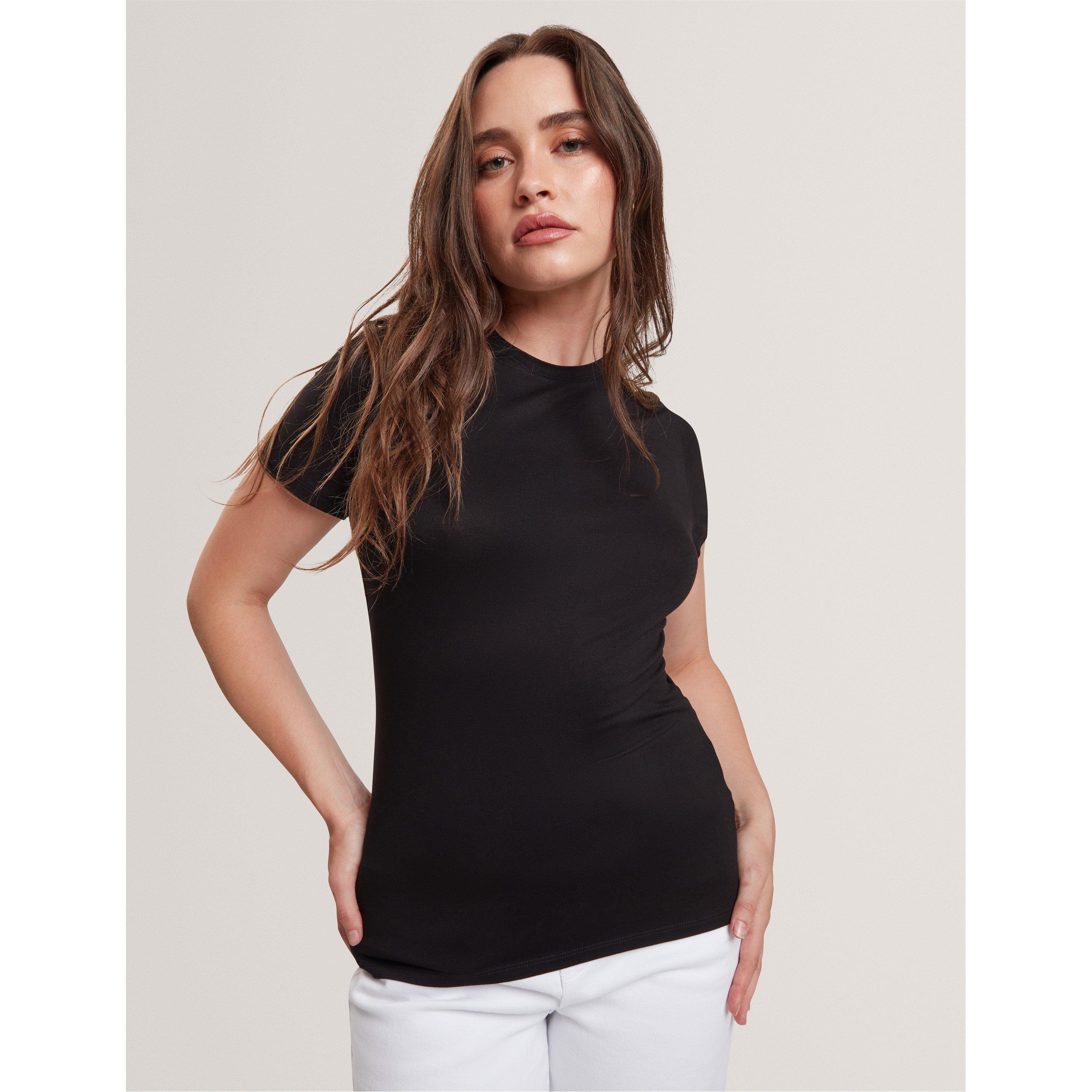 Schwarz - Ted Baker - Women's Plain Slim Fit T-Shirt - 3