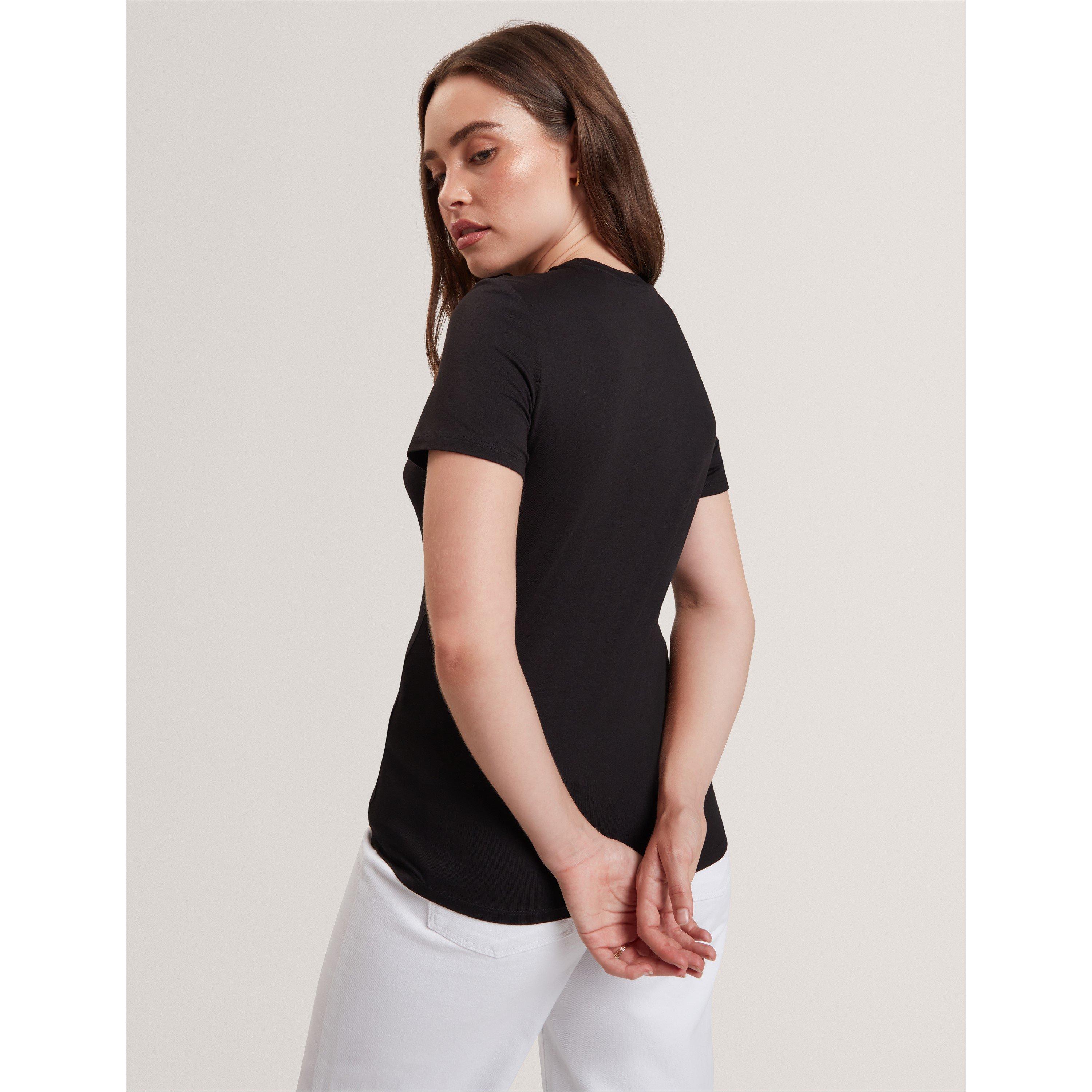 Schwarz - Ted Baker - Women's Plain Slim Fit T-Shirt - 4