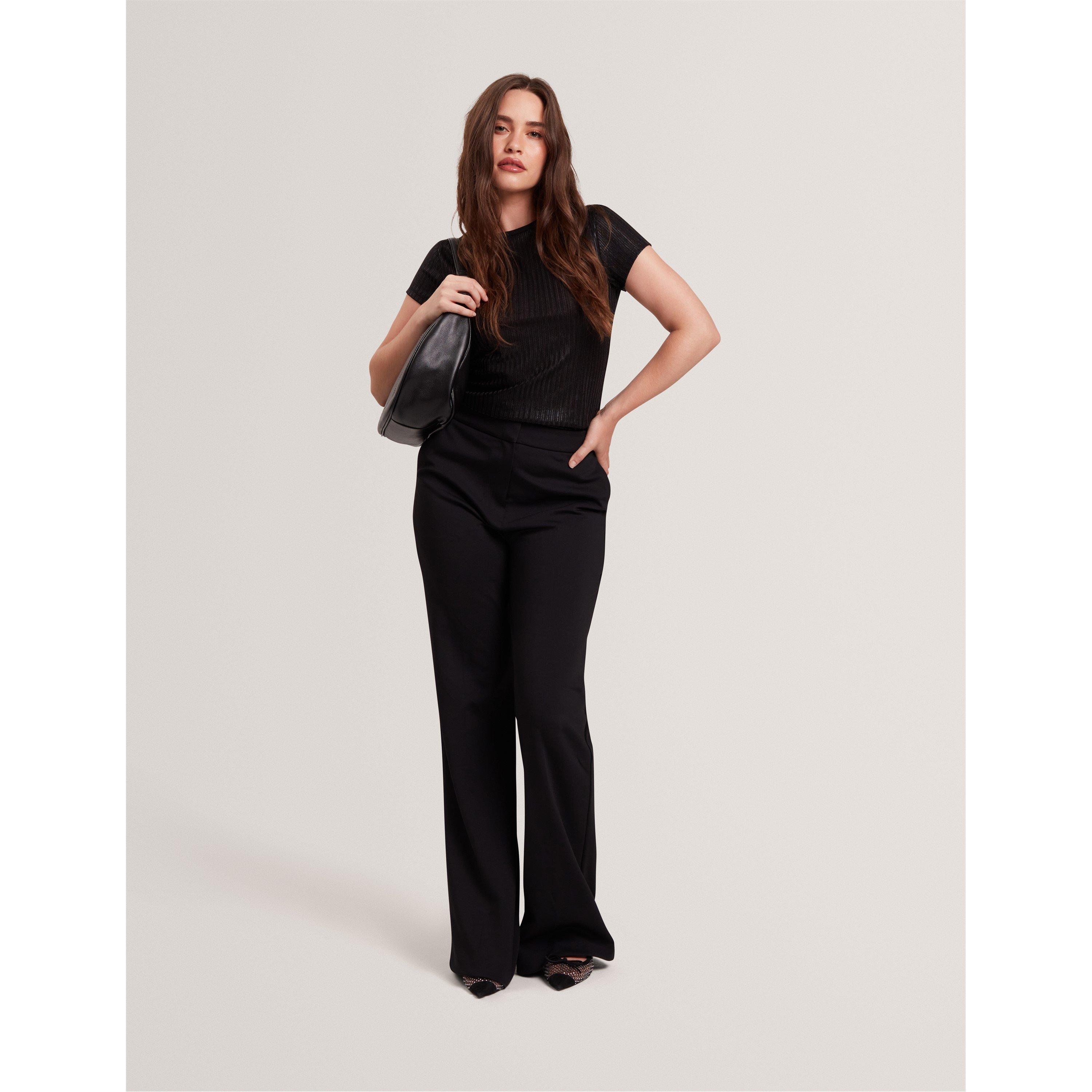 Zwart - Ted Baker - Women's Metallic Slim Fit T-Shirt - 5