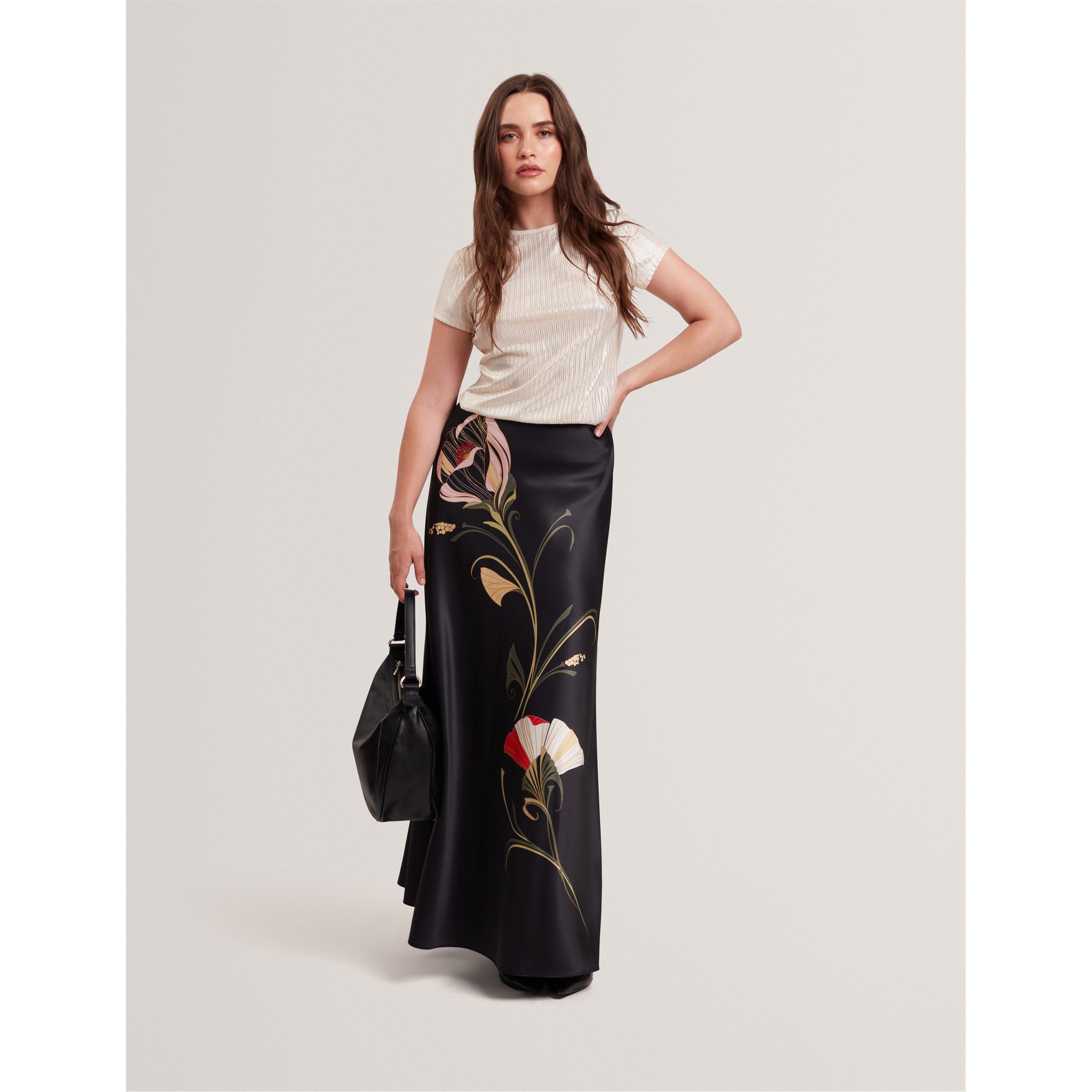 Gold - Ted Baker - Women's Metallic Slim Fit T-Shirt - 5