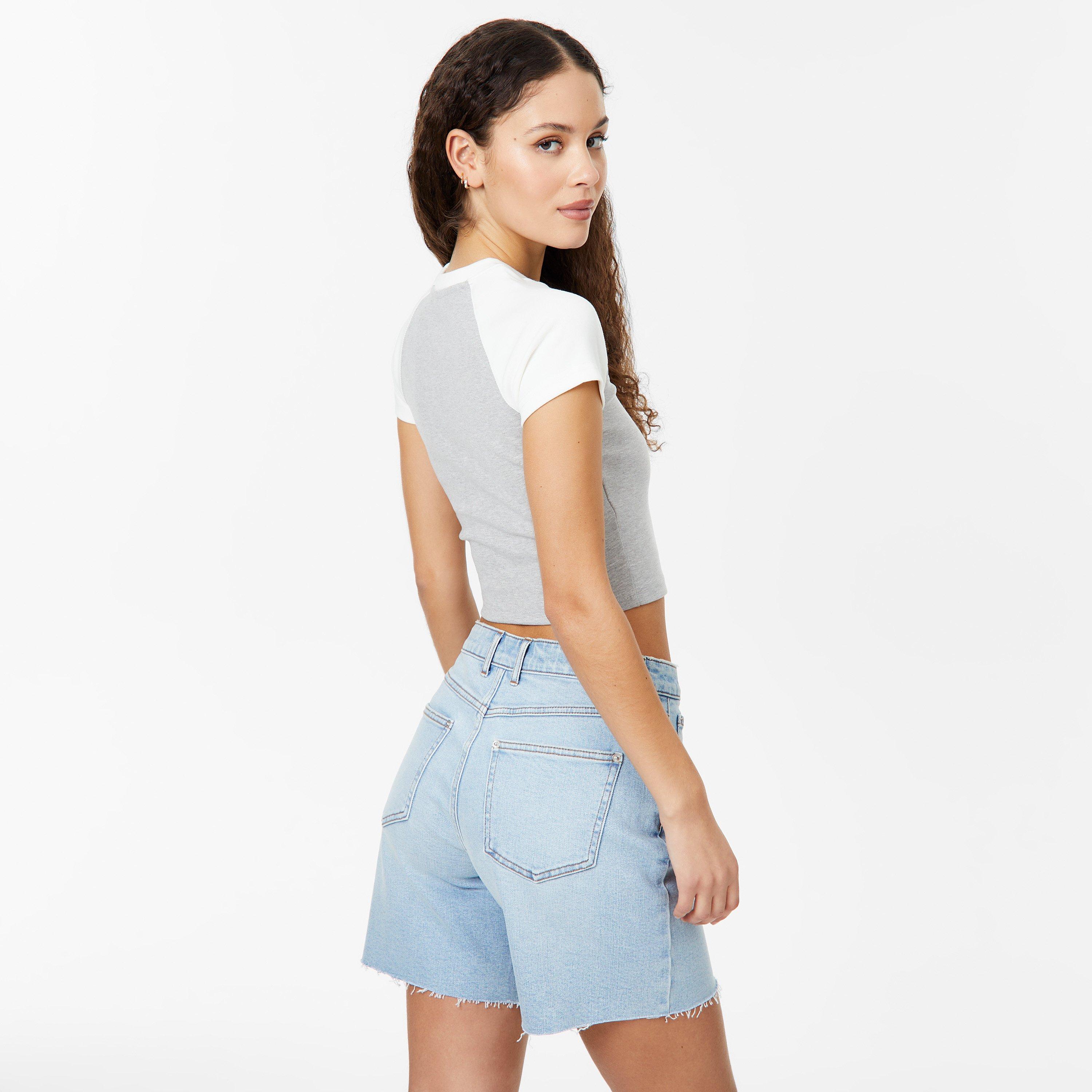 Grau/Weiß - Jack Wills - Contrast Baby Tee - 2