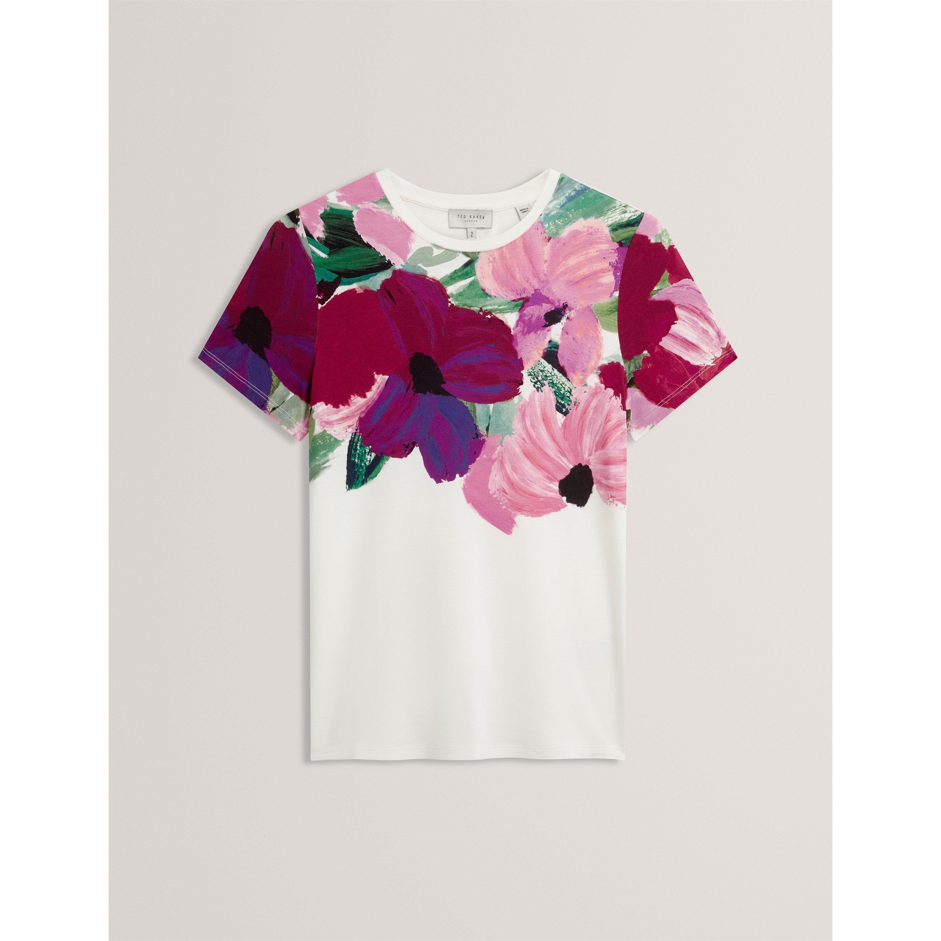 Ted Baker Women's Ted Printed Tee Ld71 - Ivory - 8 (XS)