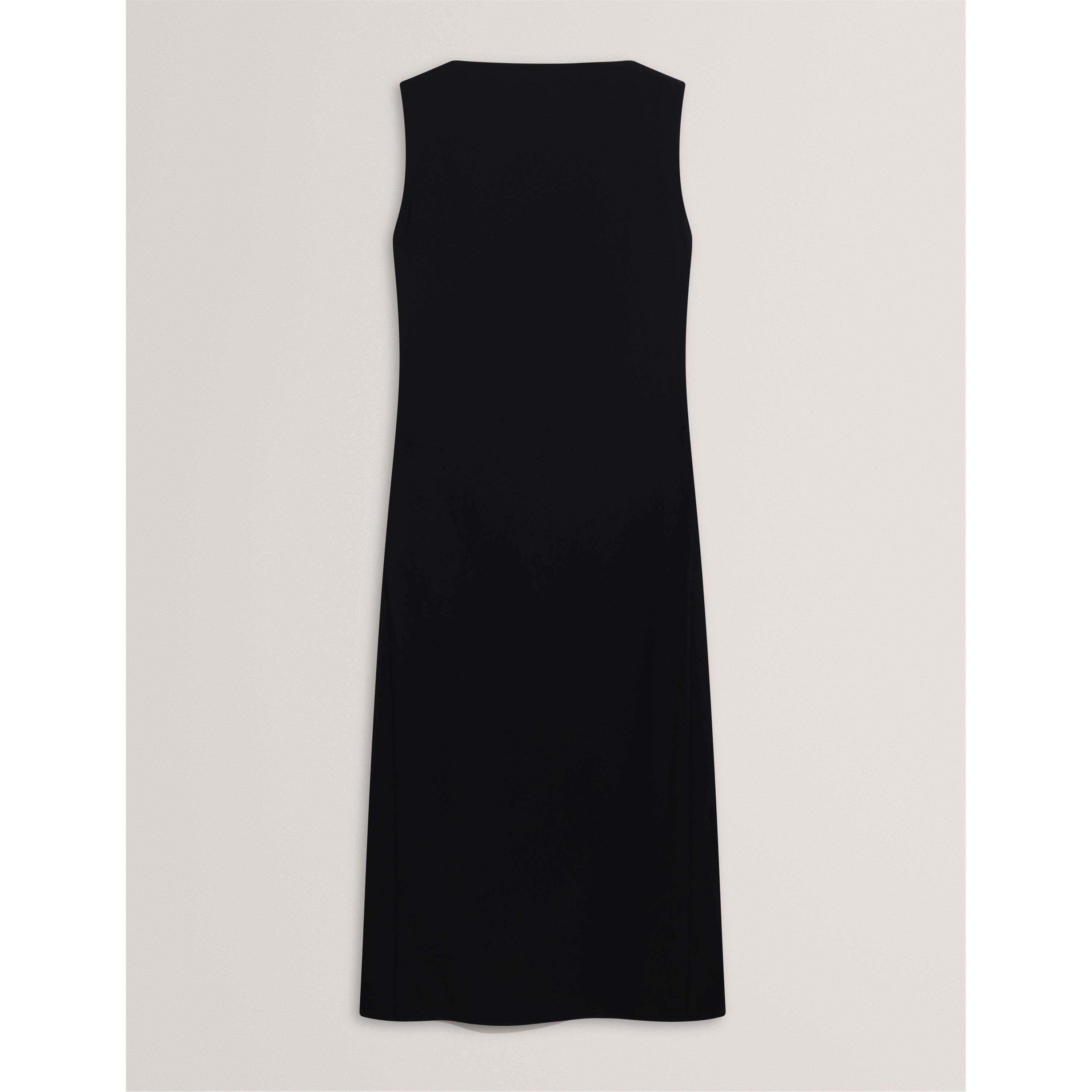 Ted Baker Women's Pleat Midi Tea Dress - Black - 12 (M)