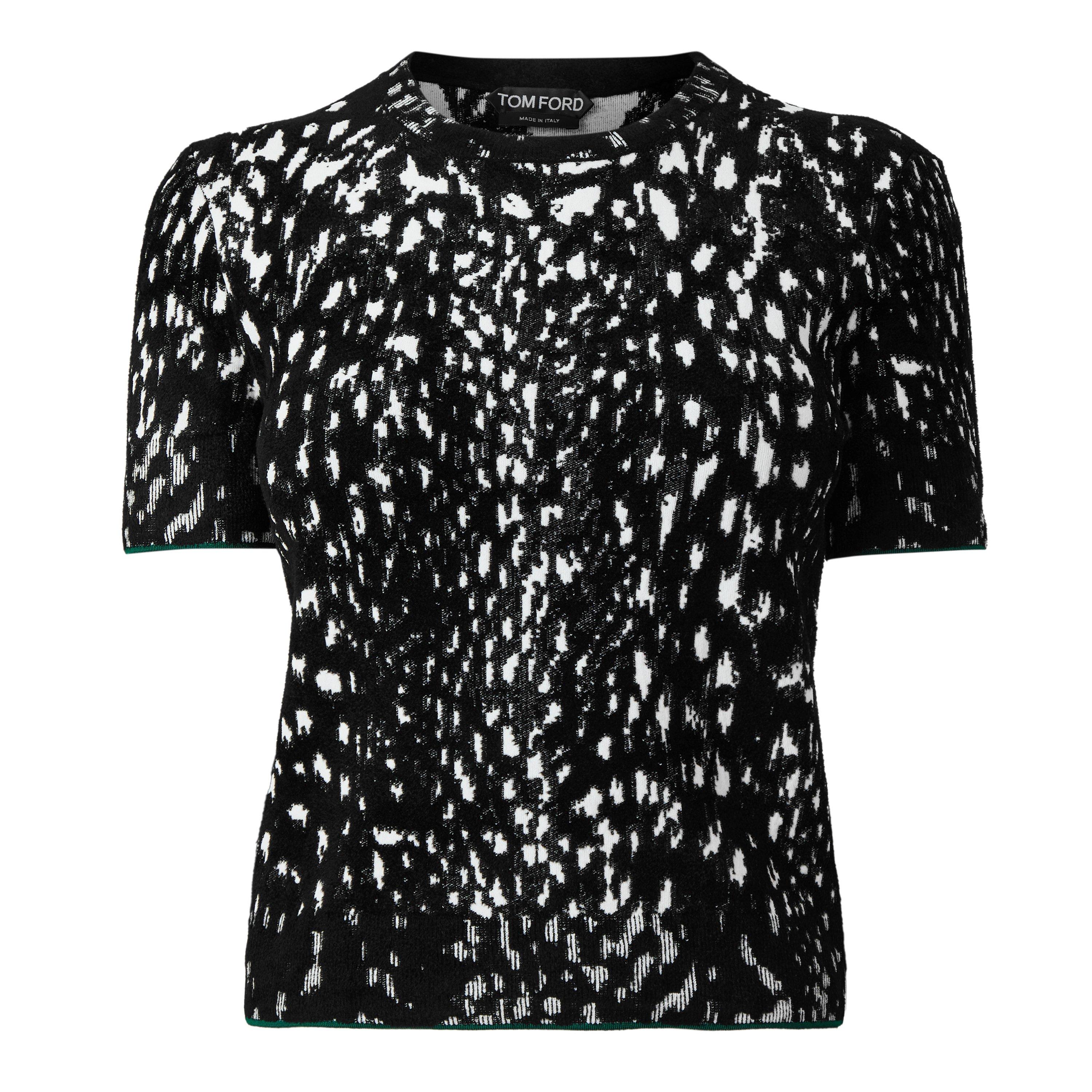 Lynx Jaquard - Tom Ford - TF Velvet Crewneck T Ld64 - 1
