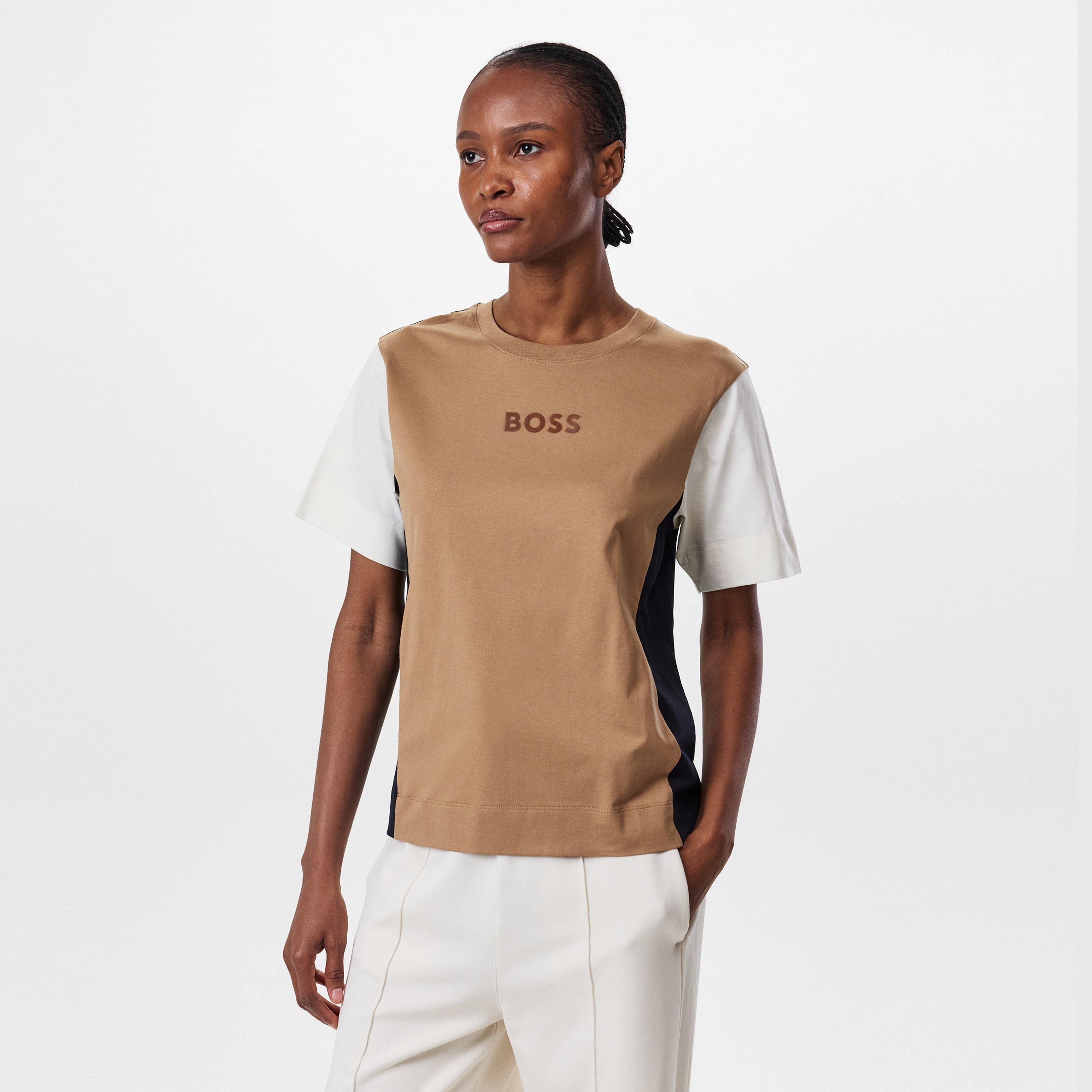 Med Beige - Boss - Women's Elpha Corp Regular Fit T-Shirt - 3