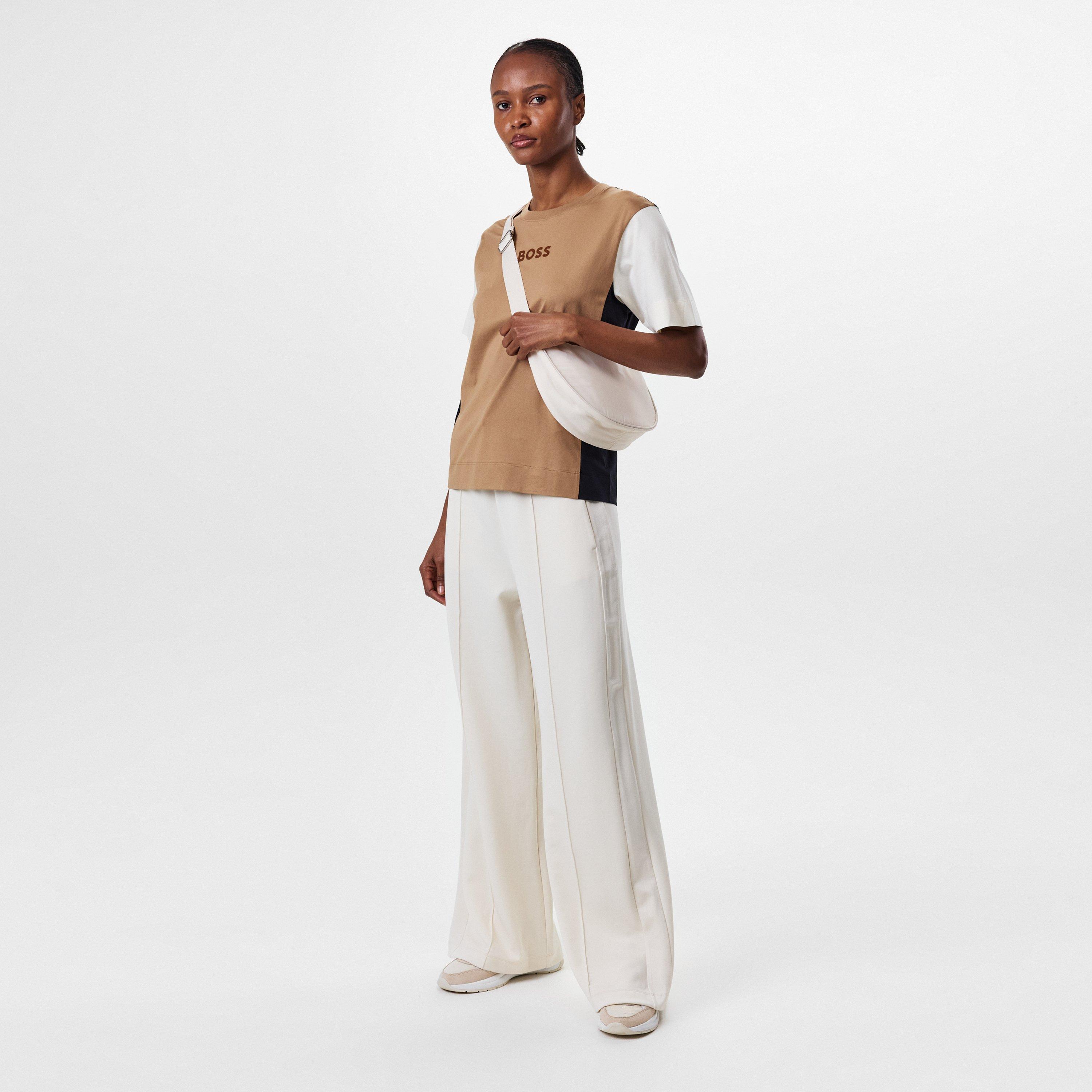 Med Beige - Boss - Women's Elpha Corp Regular Fit T-Shirt - 6