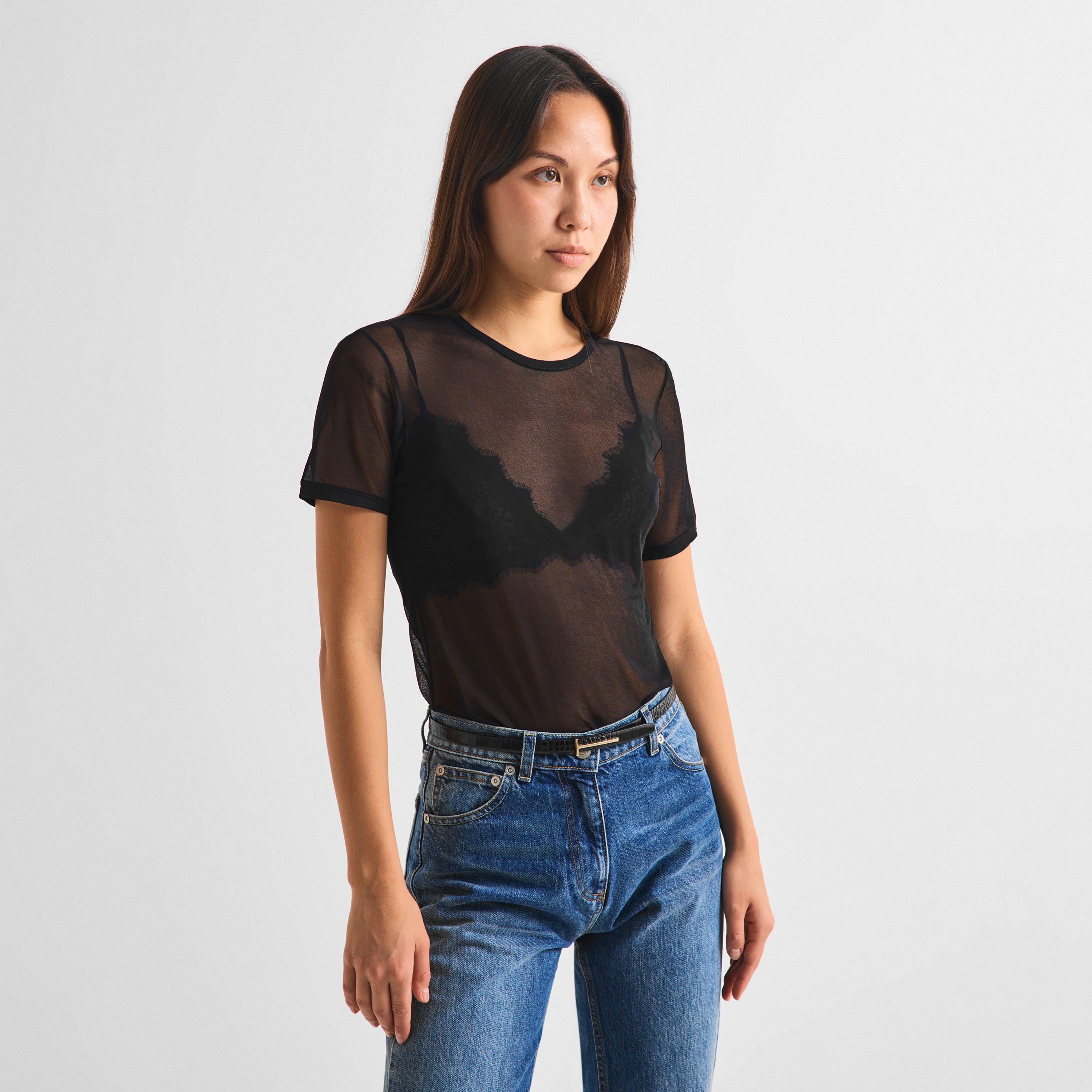 Black - Tom Ford - Women's Crepe Boyfriend T-Shirt - 3