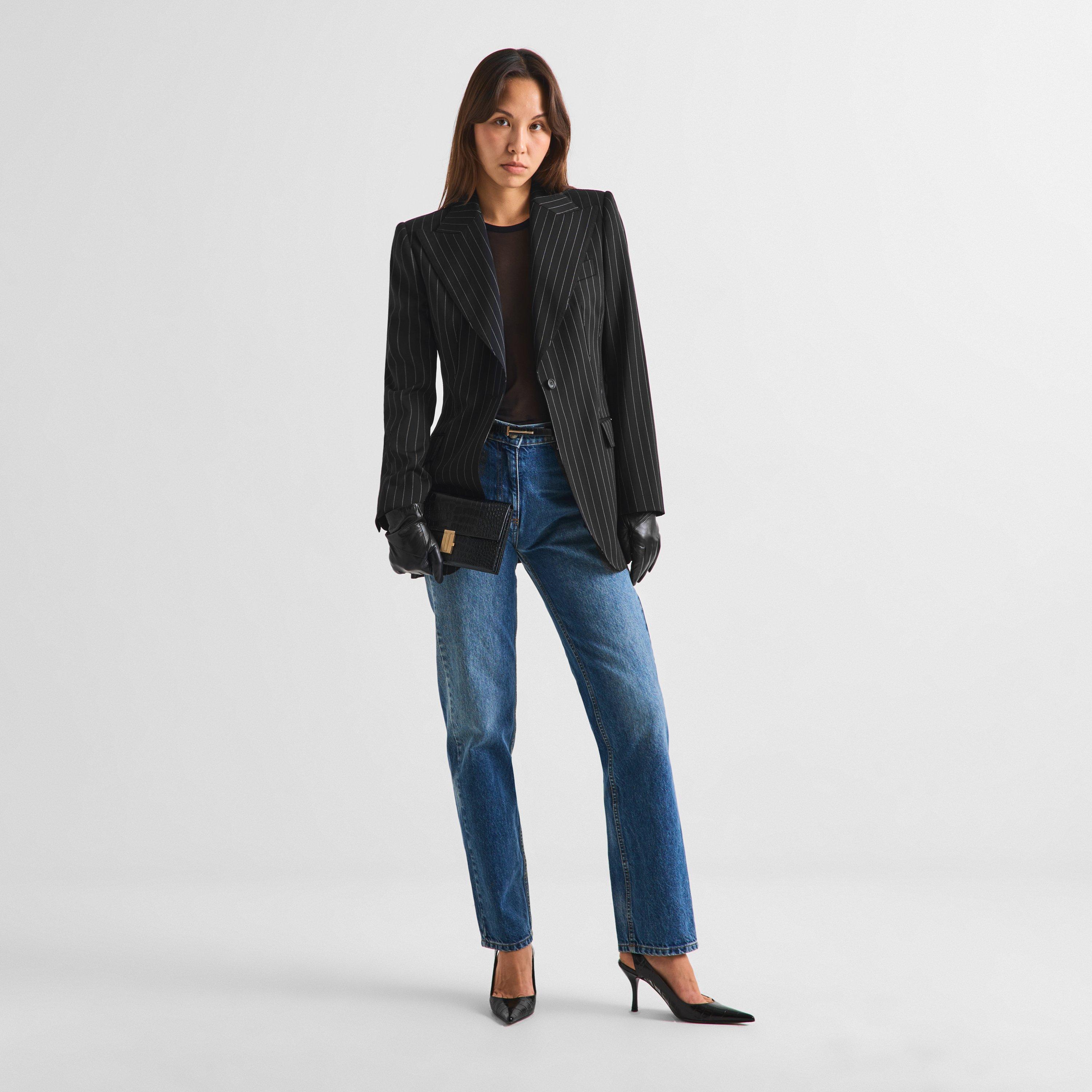 Black - Tom Ford - Women's Crepe Boyfriend T-Shirt - 6