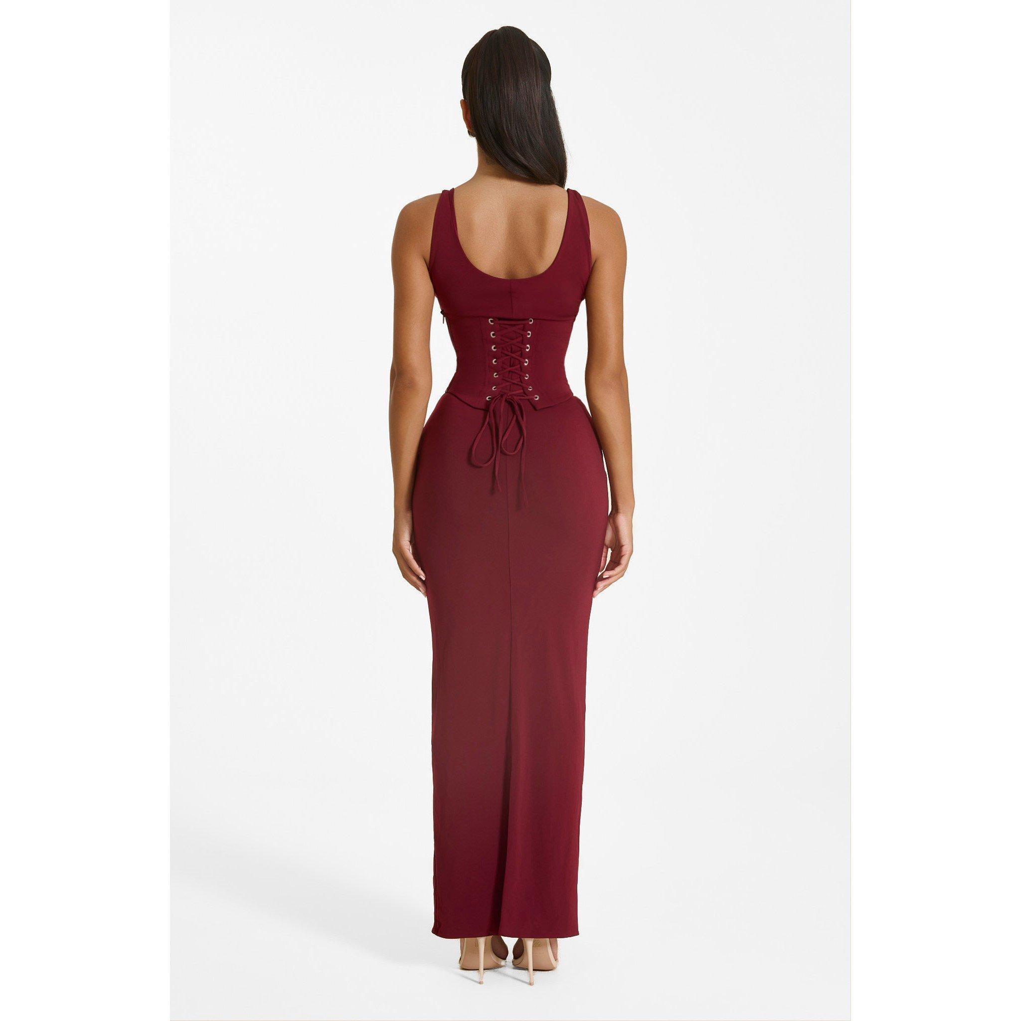 Wine - Mars The Label - Womens Sandra Scoop Maxi Dress - 3