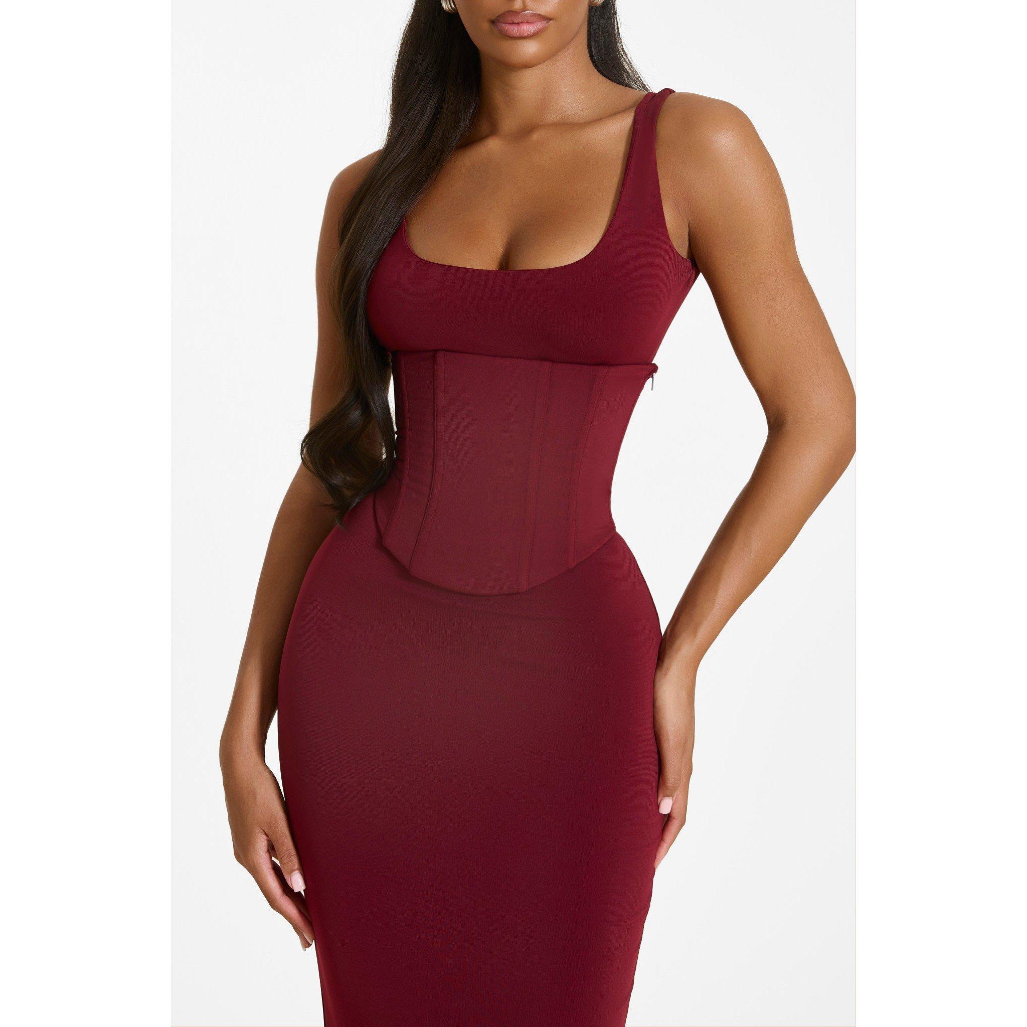 Wine - Mars The Label - Womens Sandra Scoop Maxi Dress - 4