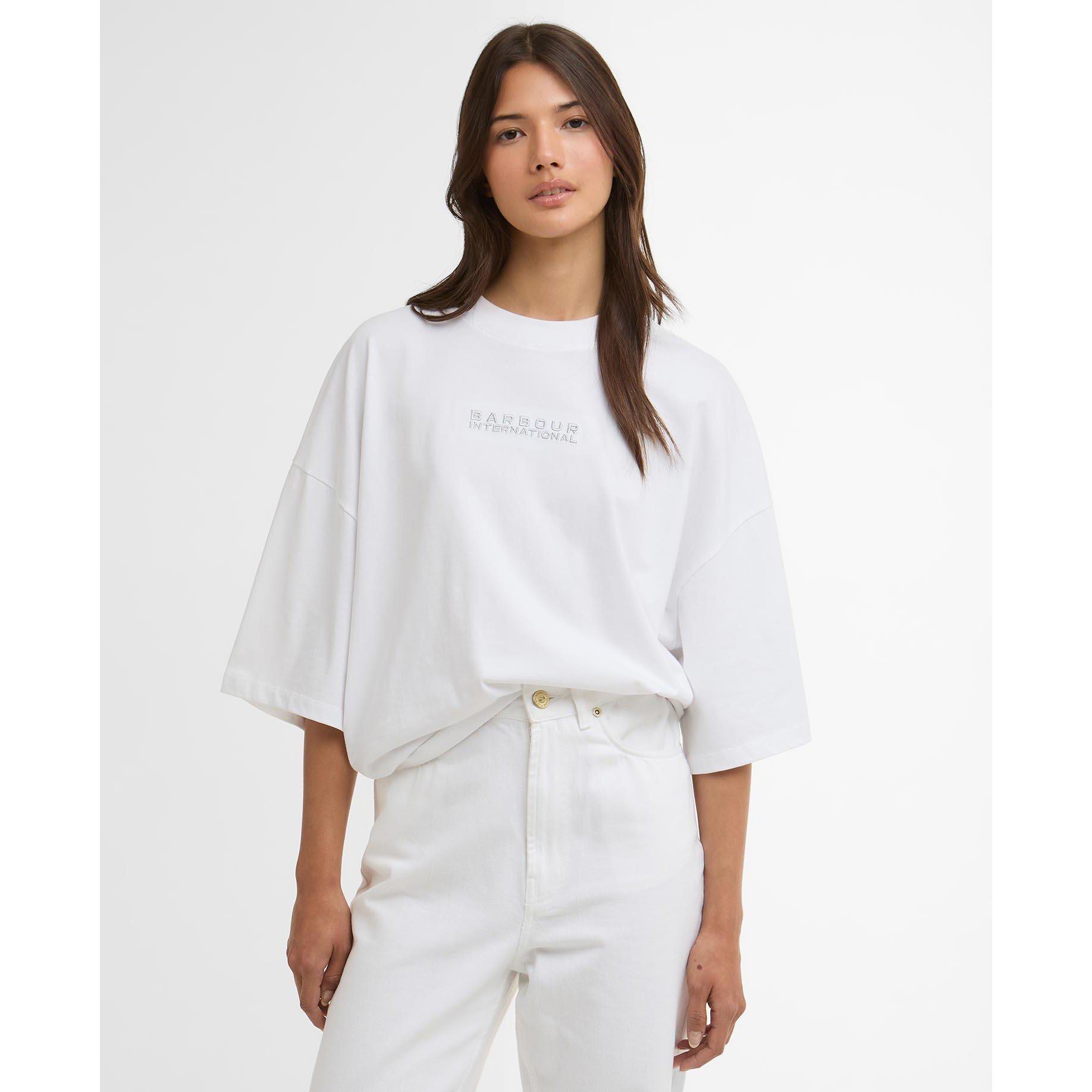 White - Barbour International - Womens Katya T-Shirt - 2