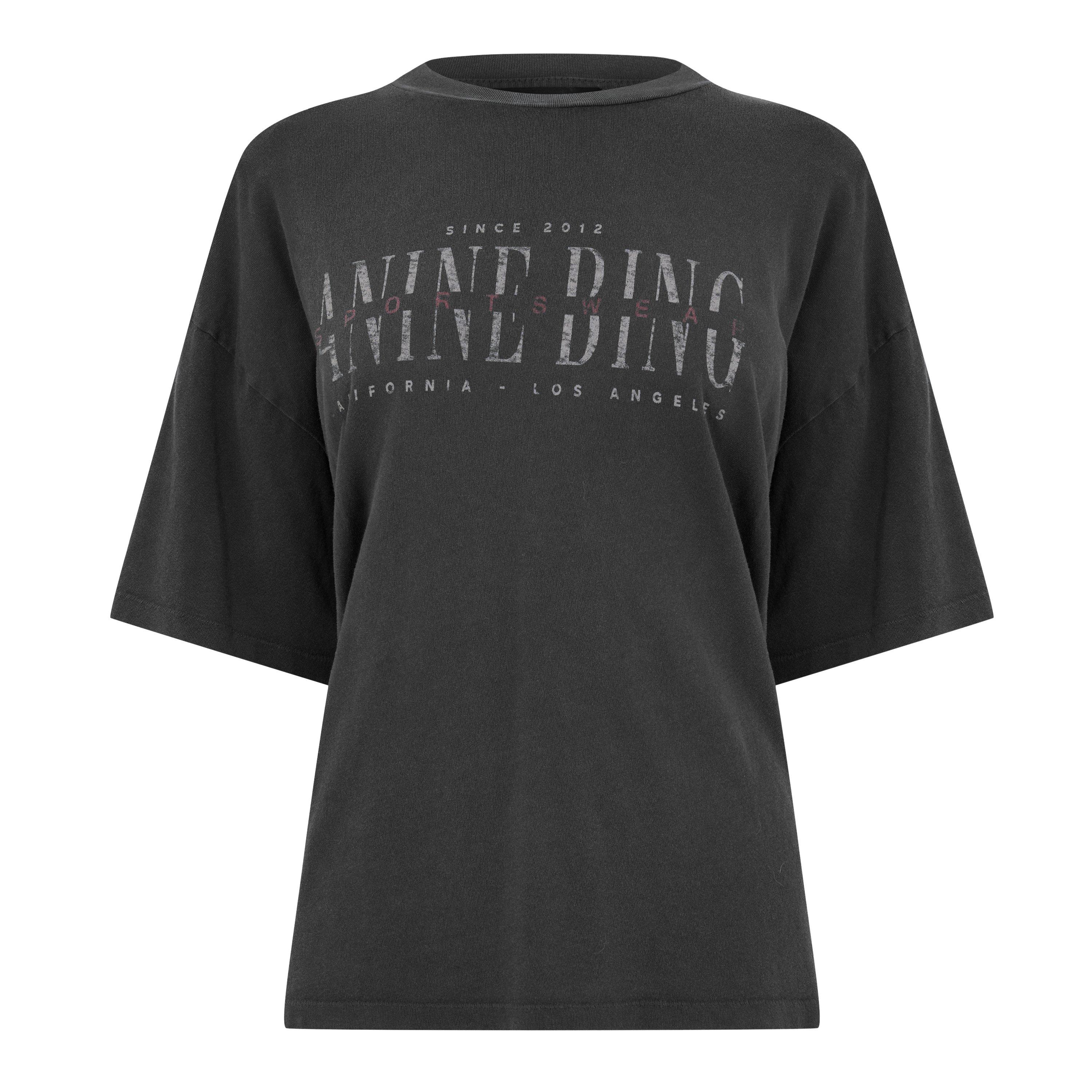 Washed Black - Anine Bing - Women's Sport Short-Sleeve Crew-Neck T-Shirt - 1