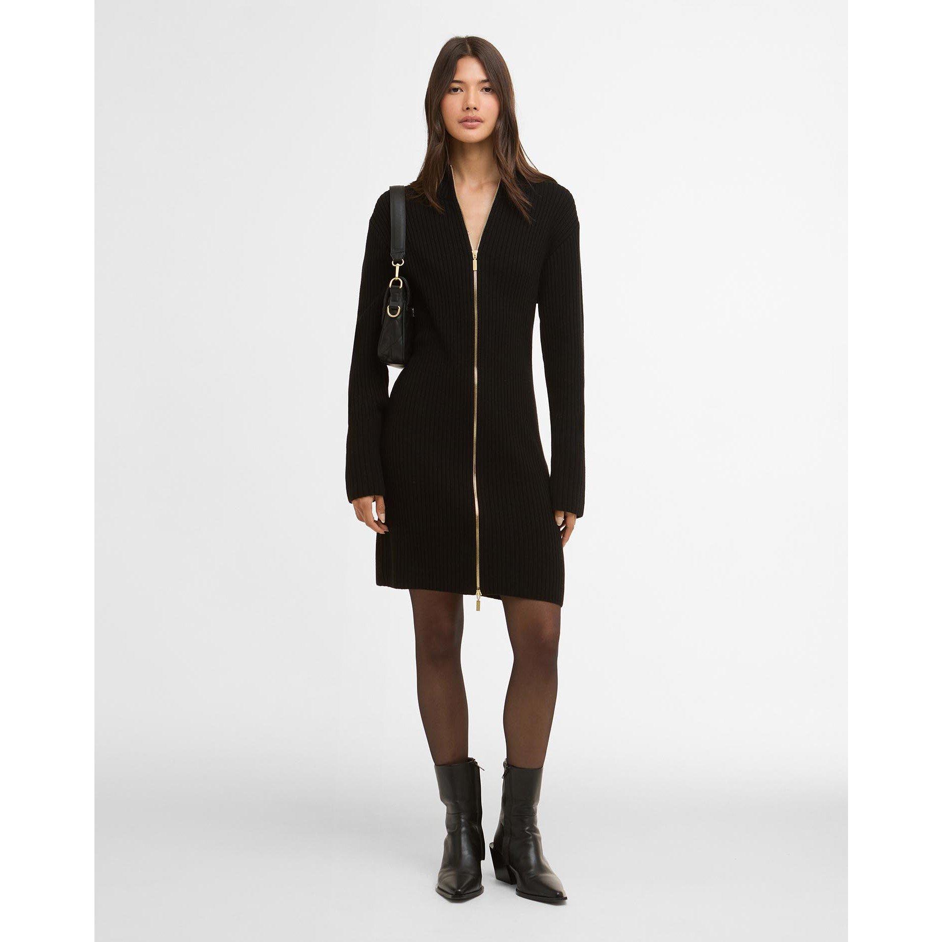 Black - Barbour International - Womens Reagan Mini Dress - 6