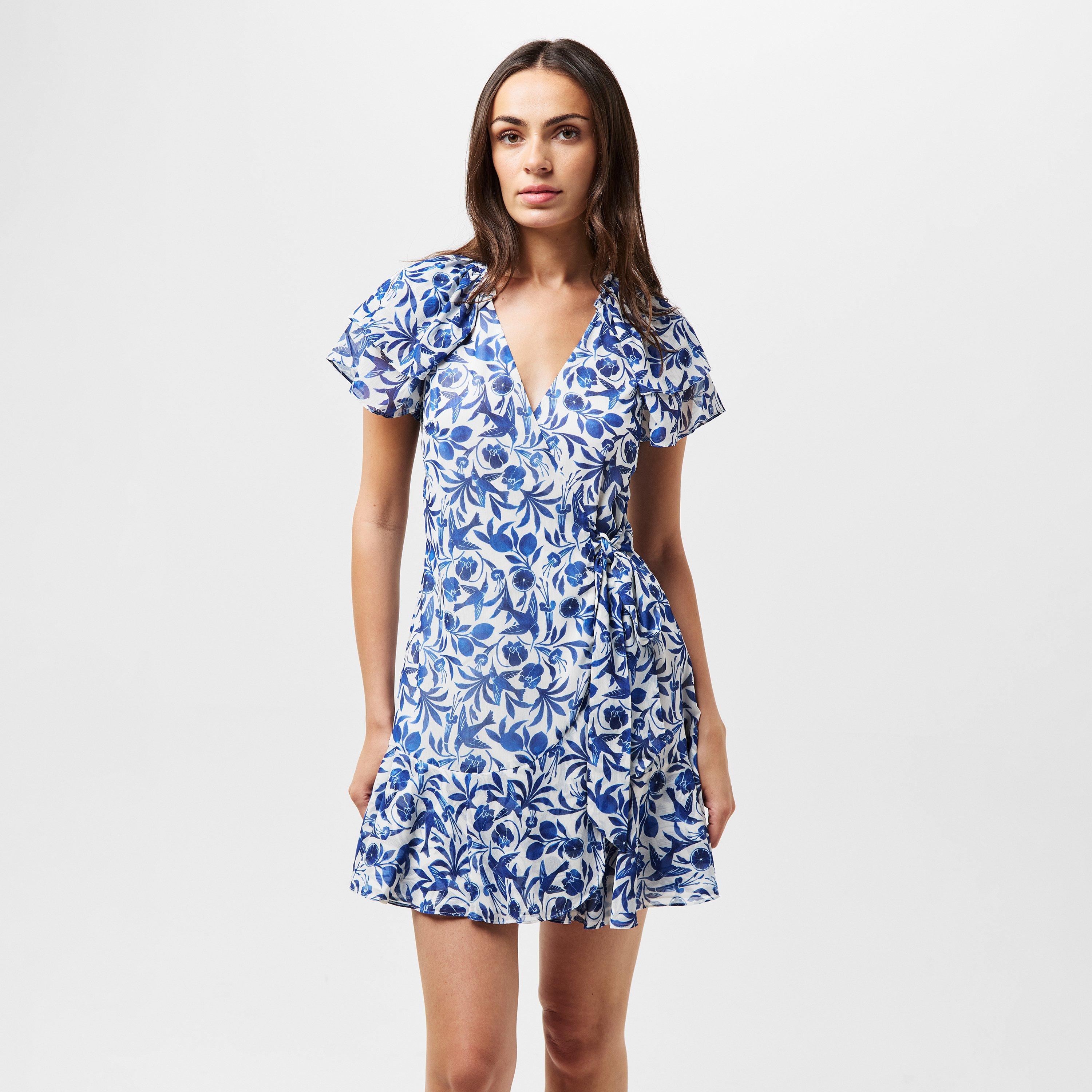 Blue - Ted Baker - Wrap Mini Dress - 3