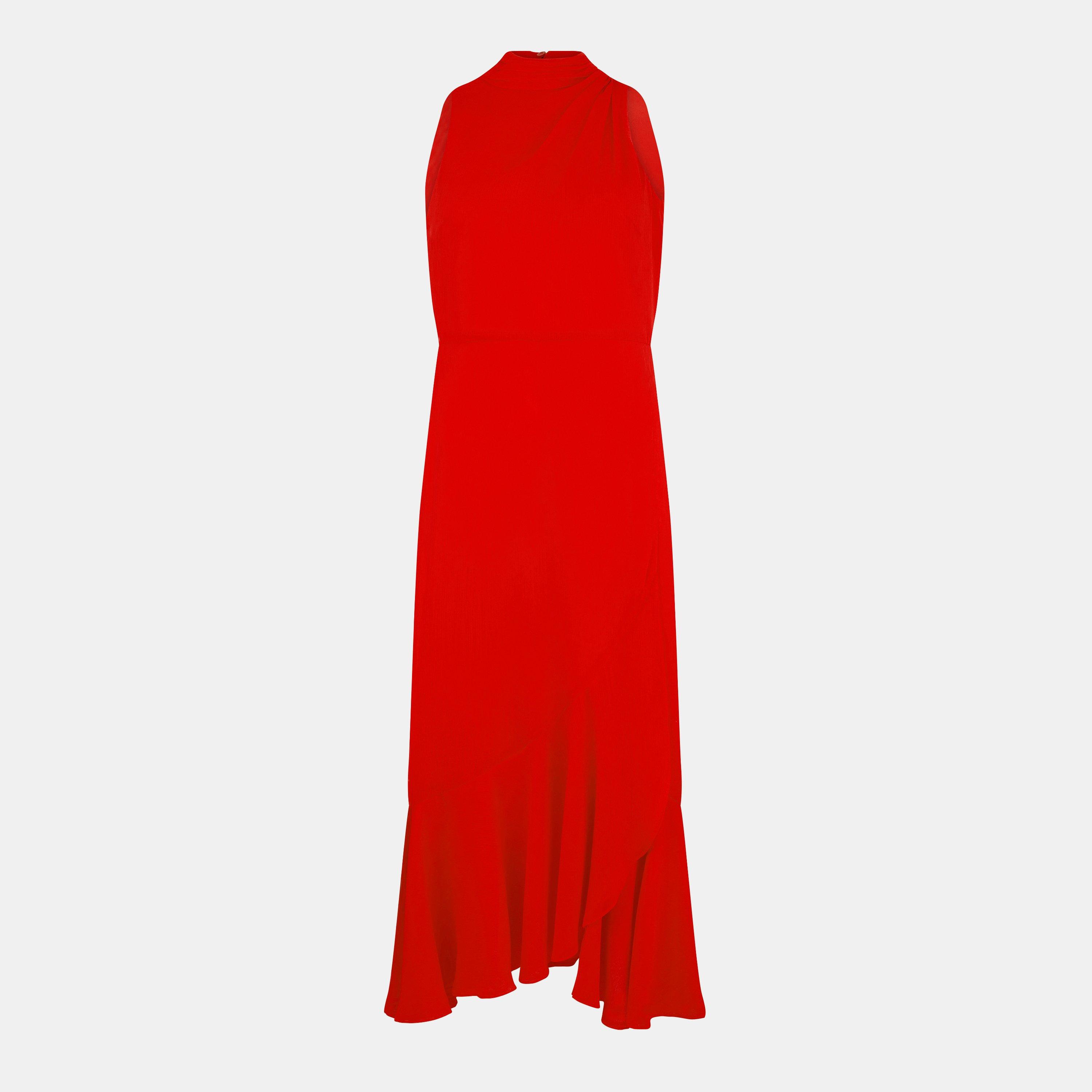 Red - Ted Baker - Neck Tie Midi Dress - 1