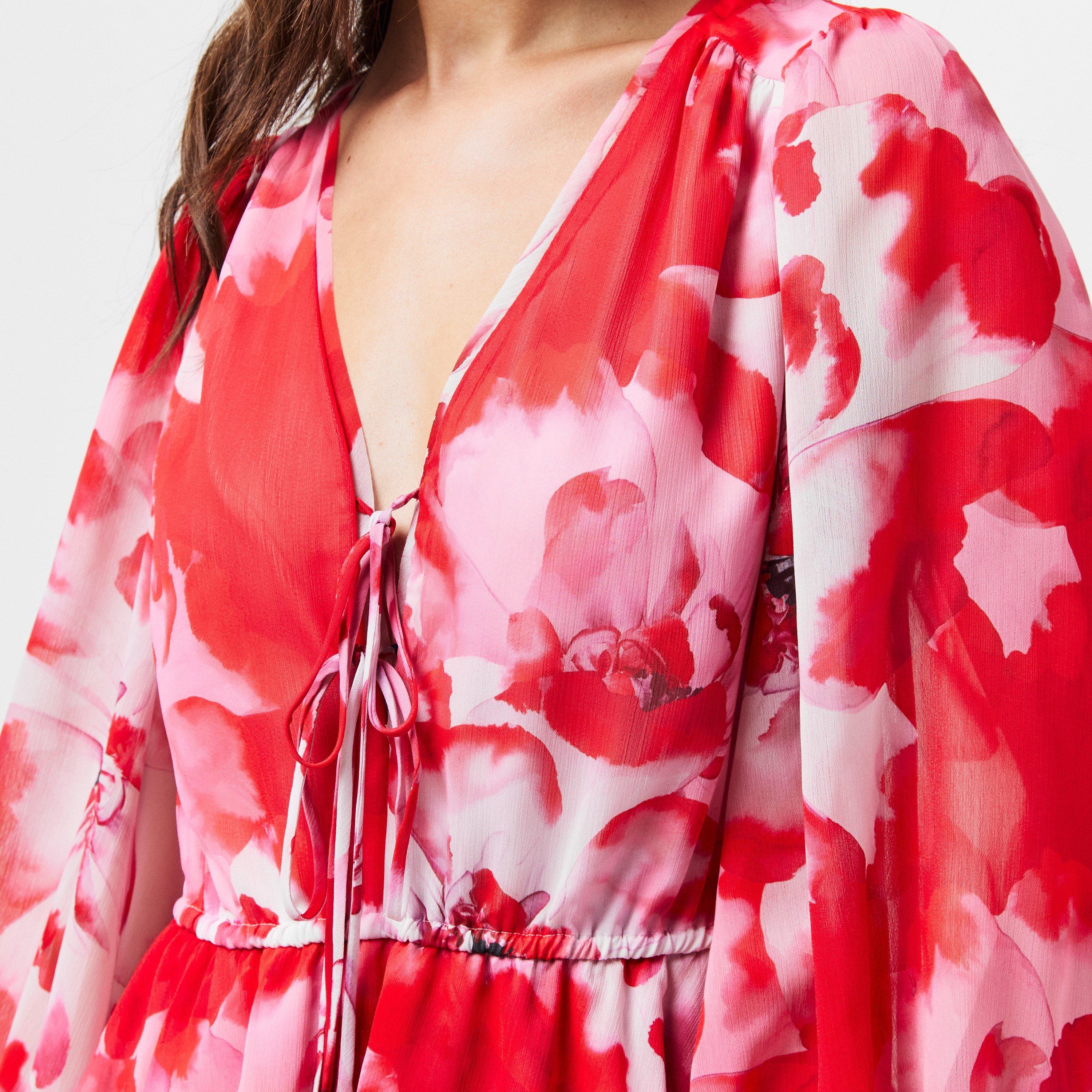 Red - Ted Baker - Tie-Fastened Mini Dress - 5