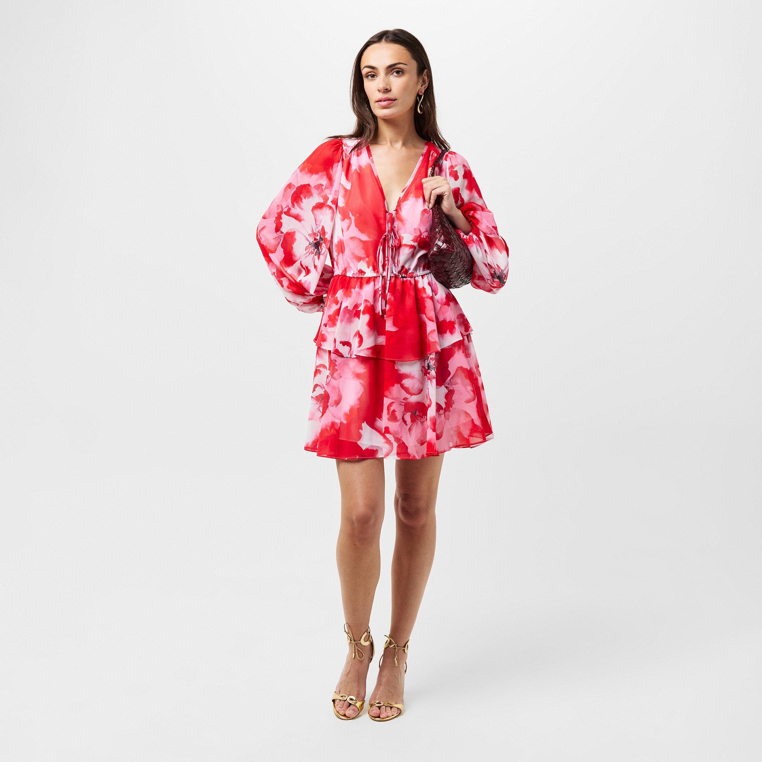 Red - Ted Baker - Tie-Fastened Mini Dress - 6