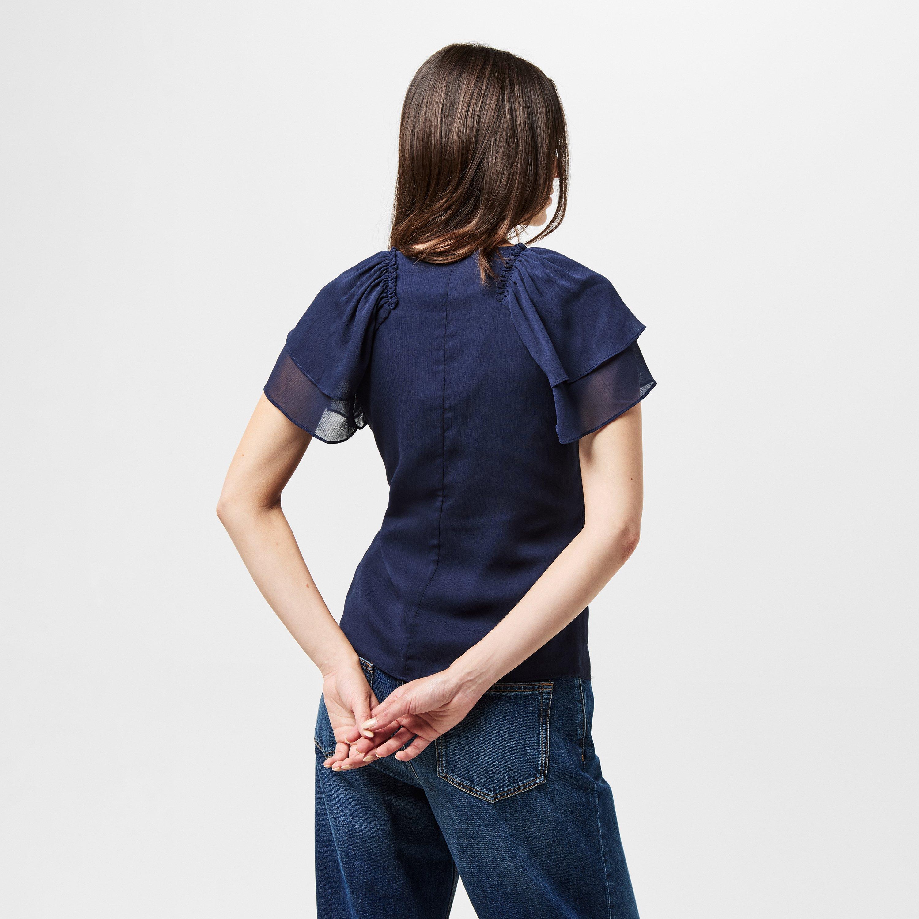 Dk-Blue - Ted Baker - Wrap Top - 4