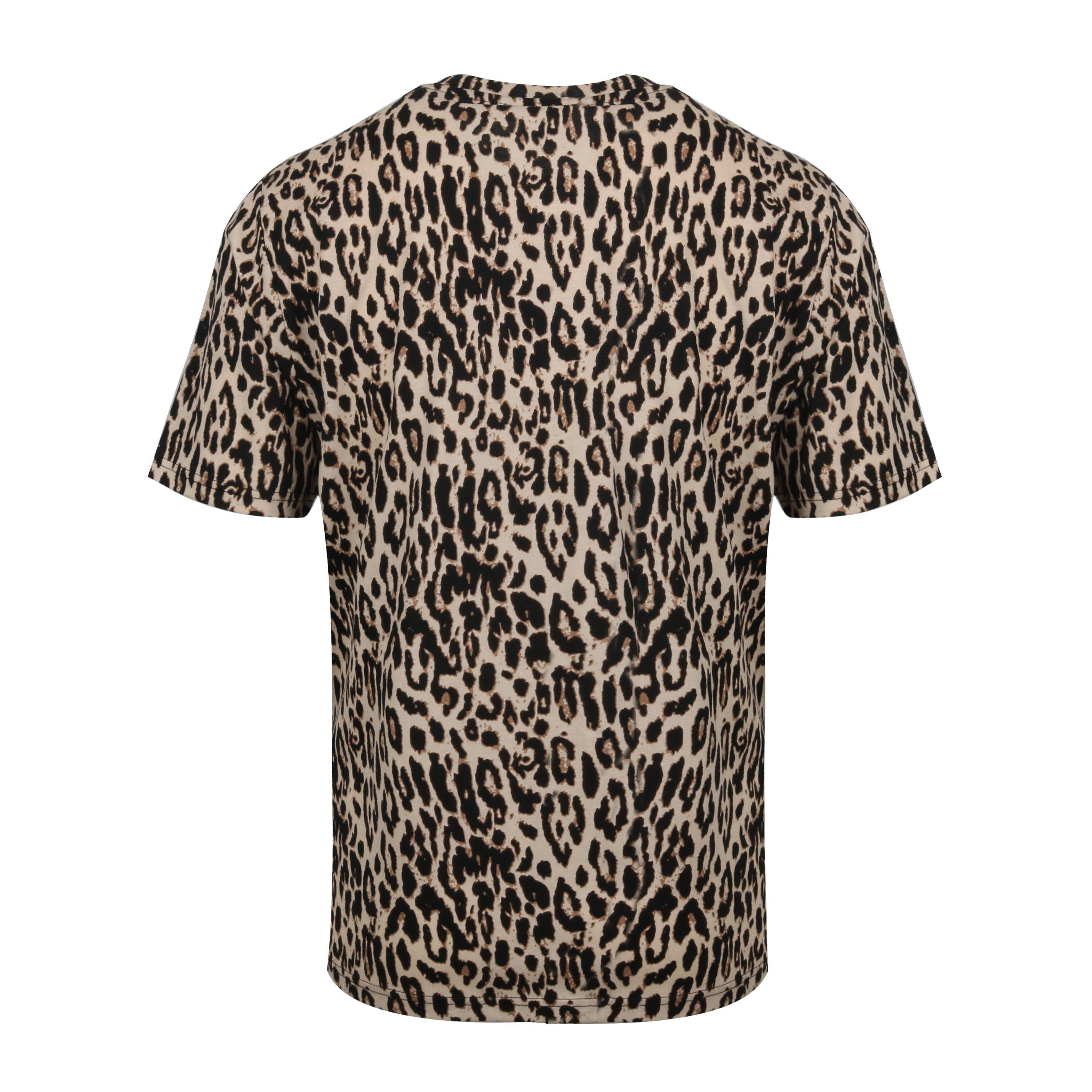 Miso Women's All Over Print Regular Fit T-Shirt Leopard - 16 (XL)