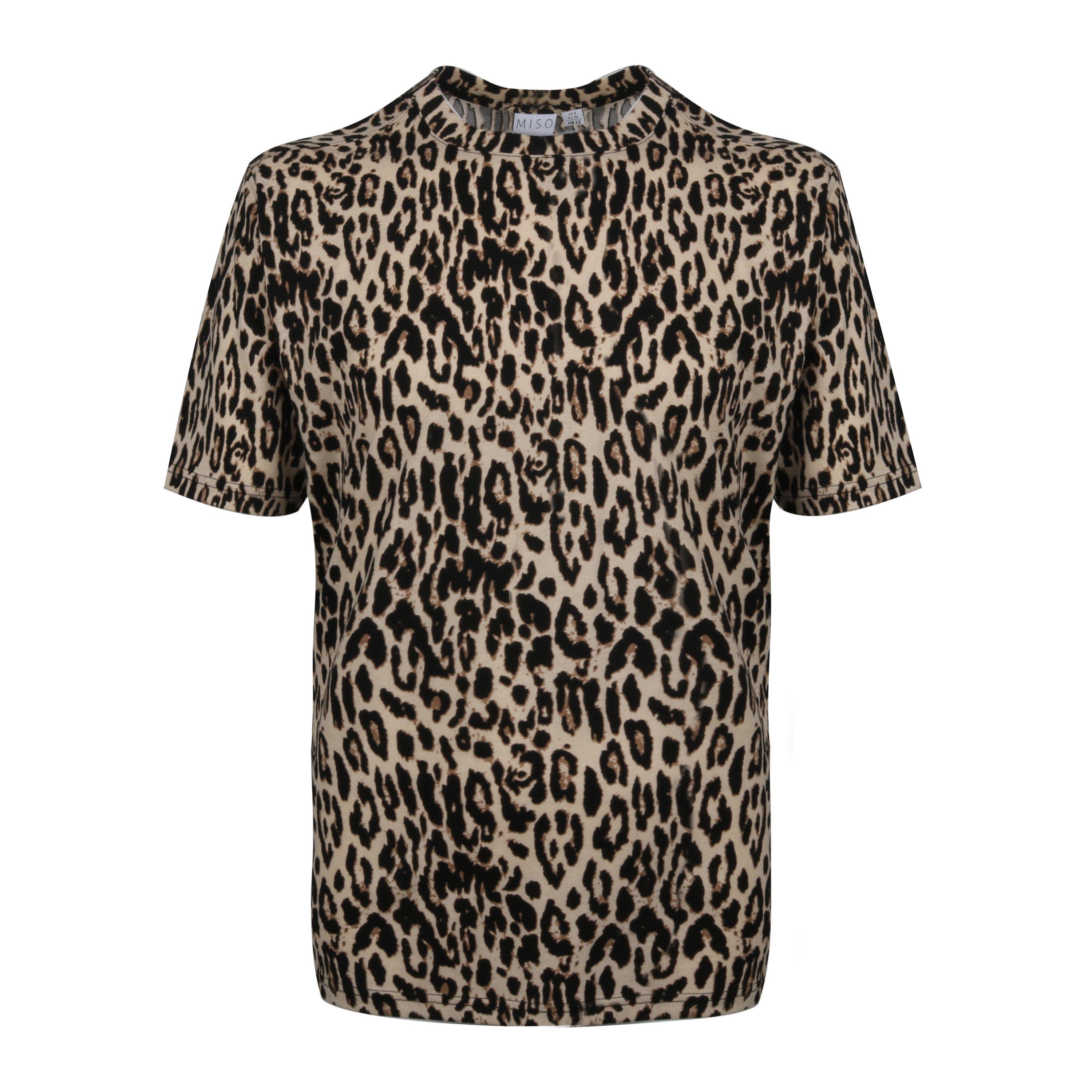 Leopard - Miso - Leopard All Over Print Regular Fit T-Shirt - 2